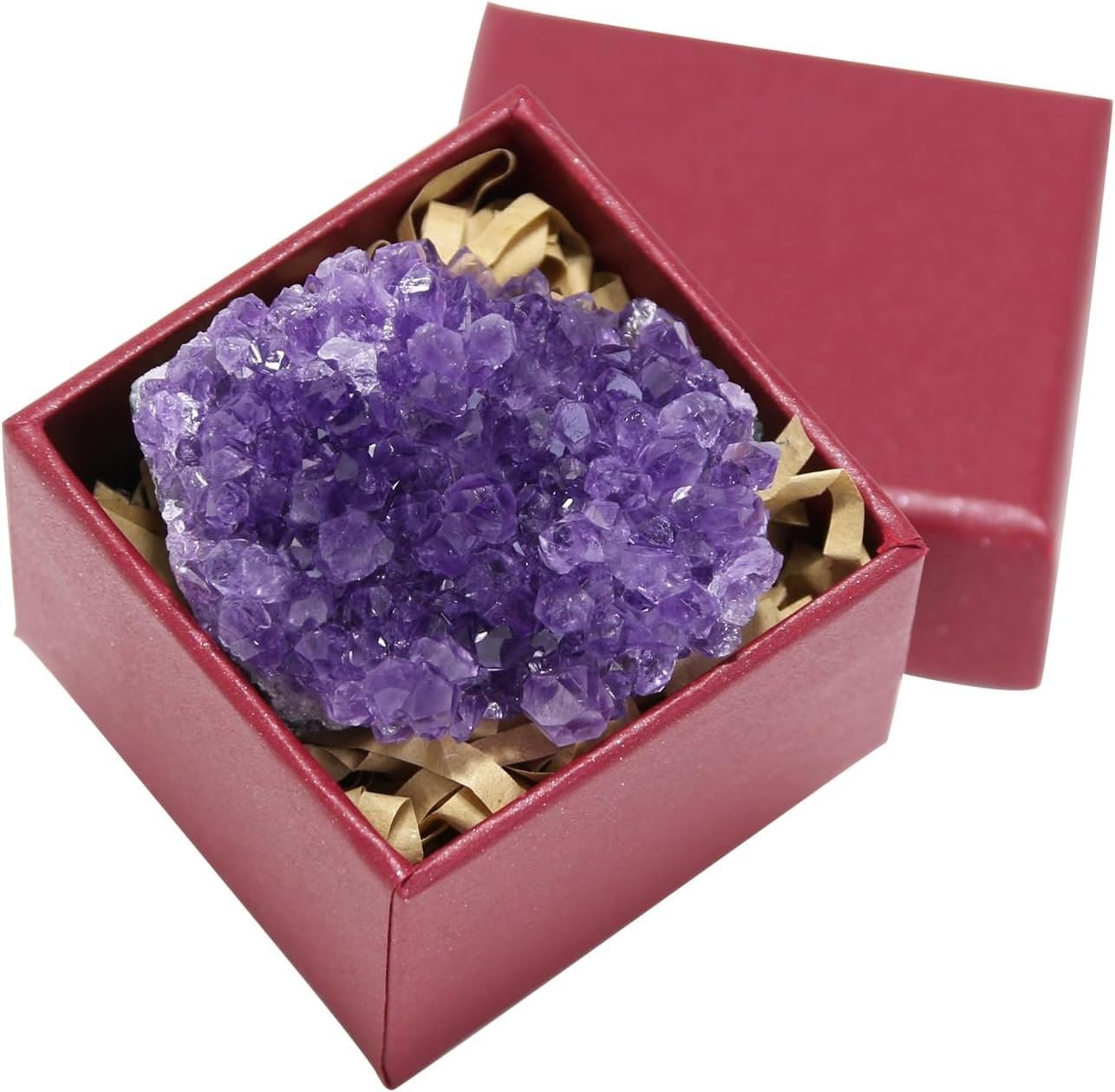 Natural Amethyst Crystal Stone, Meditation Aid, Energy Cleansing, Sleep & Stress Relief, Healing Crystals for Feng Shui Decor, Energy Healing Tool (0.15lb)