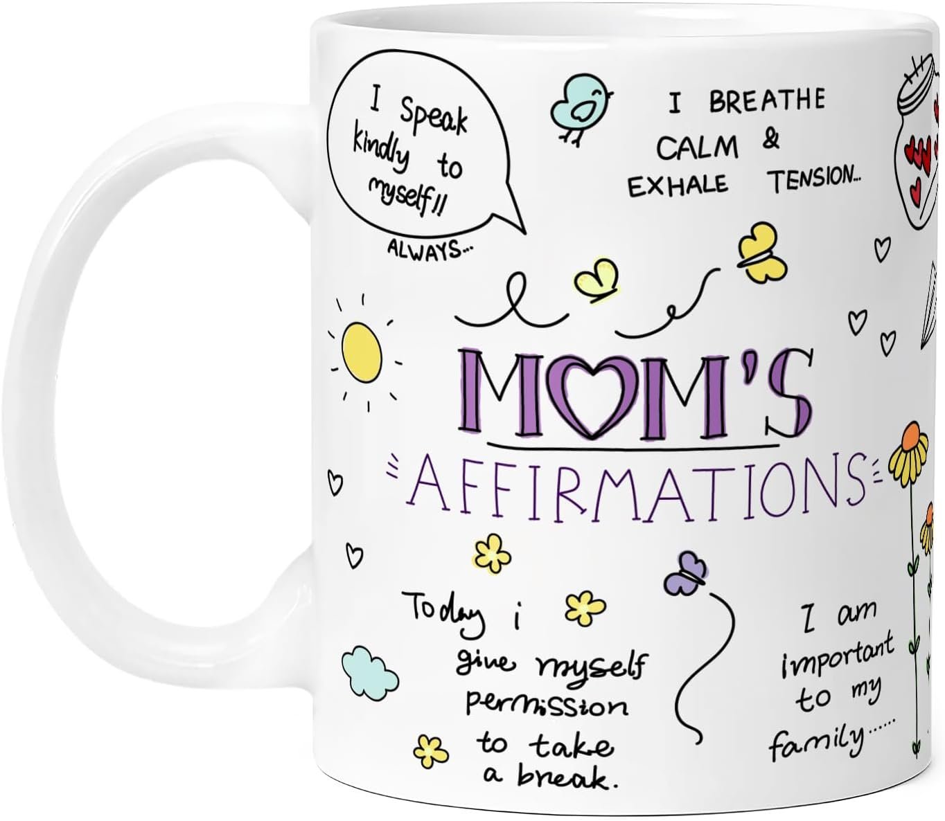 Moms Affirmation Coffee Mug – Mothers Day Gifts for Mom from Daughter Son, Christmas Birthday Gifts for Mom Mama, Moms Cup 11Oz
