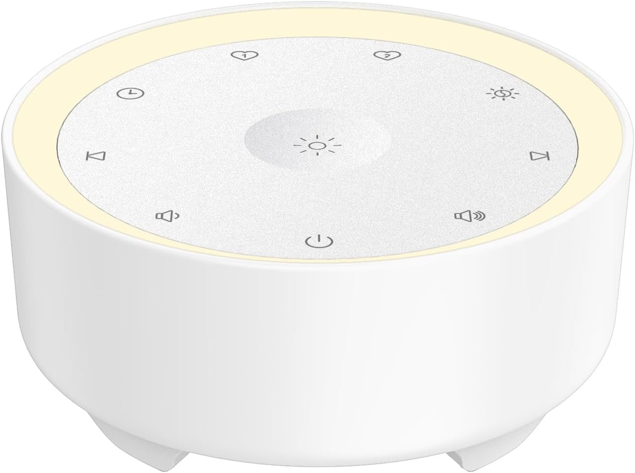 Kipcush White Noise Machine for Sleeping, Baby & Adults, High-Fidelity Non-Looping Sounds, Sleep Sound Machine with Dimmable Night Light, USB Powered, Memory Function, Home, Nursery & Travel