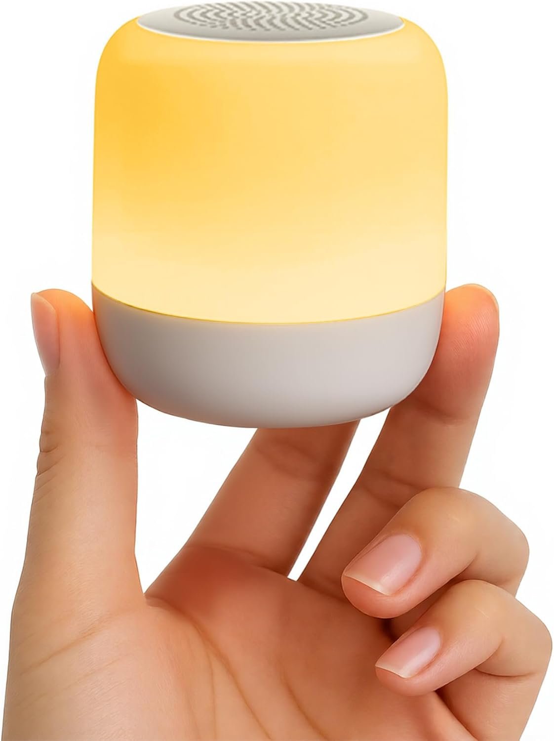 Babelio Pocket Glow White Noise Sound Machine – Upgraded 9 Color Night Lights, 20 Non-Looping Sounds, Timer & Memory Function, Portable for Adults & Babies, White