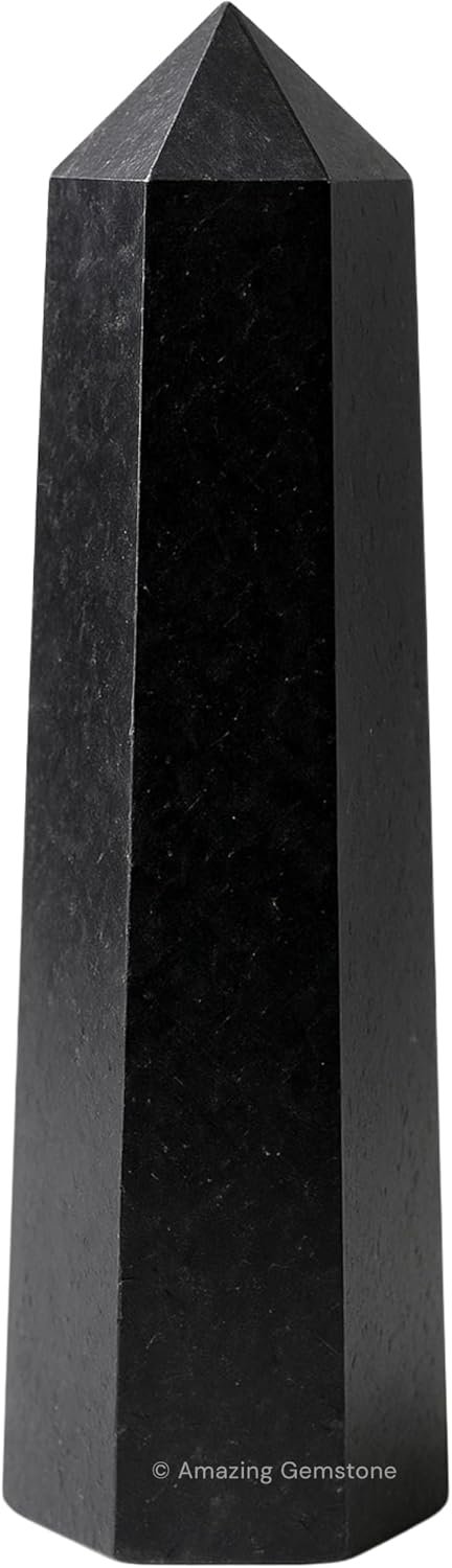 Amazing Gemstone Black Tourmaline Crystal Towers ~ Natural Healing Crystal Point Obelisk for Reiki Healing and Crystal Grid (2″ to 3″ Inch)