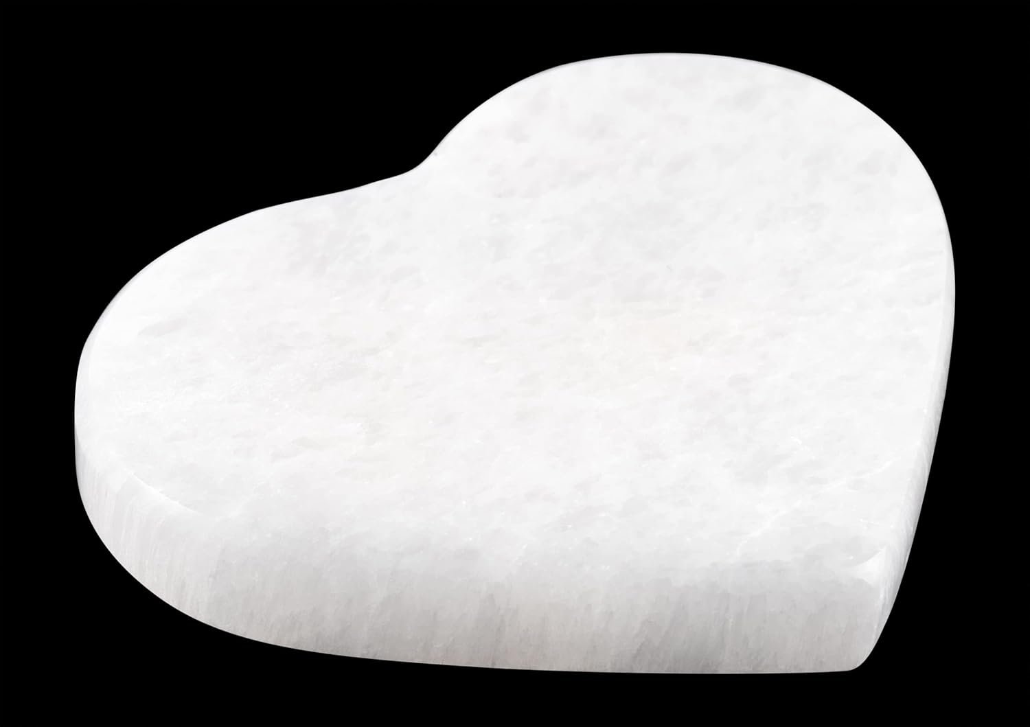 Selenite Charging Plate – 4” Heart Selenite Crystal – Mined & Crafted in Morocco – Ideal for Cleansing Crystals & Healing Stones, Meditation, Reiki – Protection Crystals – Spiritual Gifts & Decor
