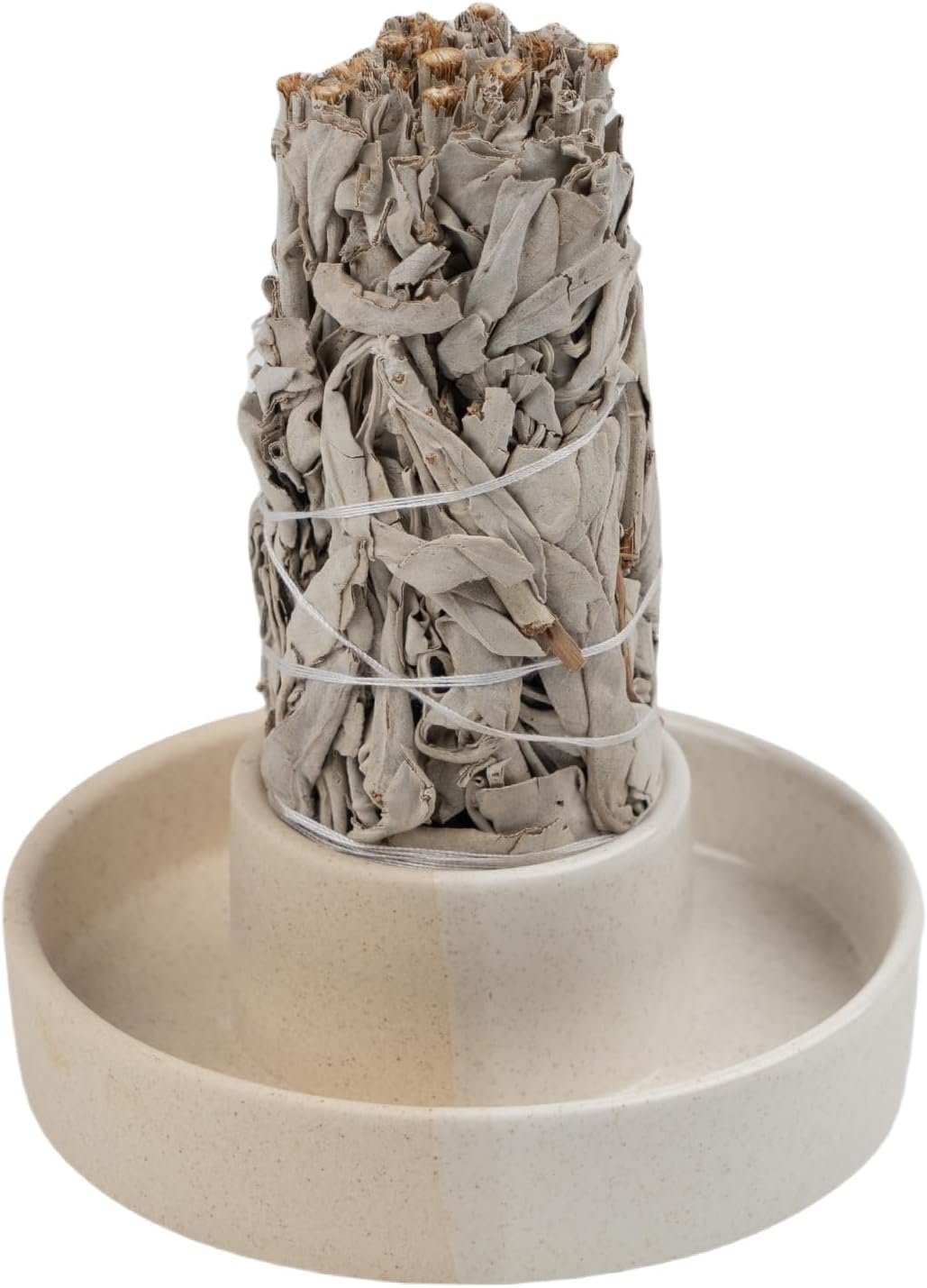 Sage Holder, Sage Burner, Smudge Bowl, Palo Santo Holder, Incense Holder, Incense Holder Bundle, Sage Holder for White Sage Bundle and Palo Santo (Sage Not Included) (White)