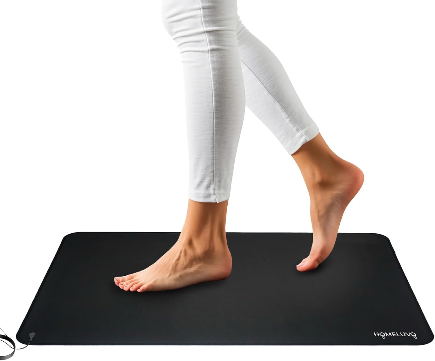 Grounding Mat Earthing Pad – Earth Grounded Sleep Bed Pad – Ground Chair Desk Mat for Feet Body Yoga Improve Sleeping (16″ x 27″)