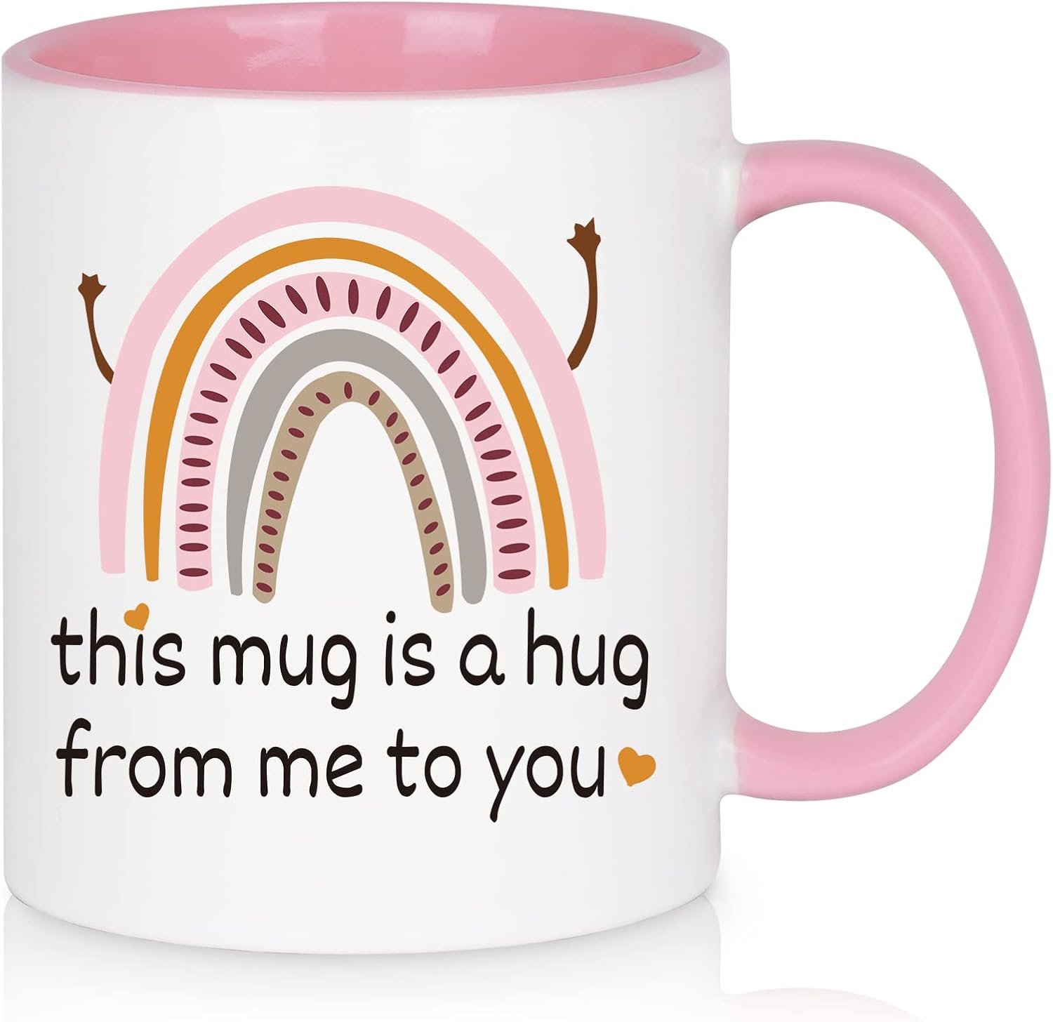 Cabtnca Friendship Hug Mug – This Mug Is A Hug From Me To You – Encouragement Inspirational Gift for Women, Best Friend, Mom, Coworker – Birthday, Mother’s Day, Christmas – 11Oz