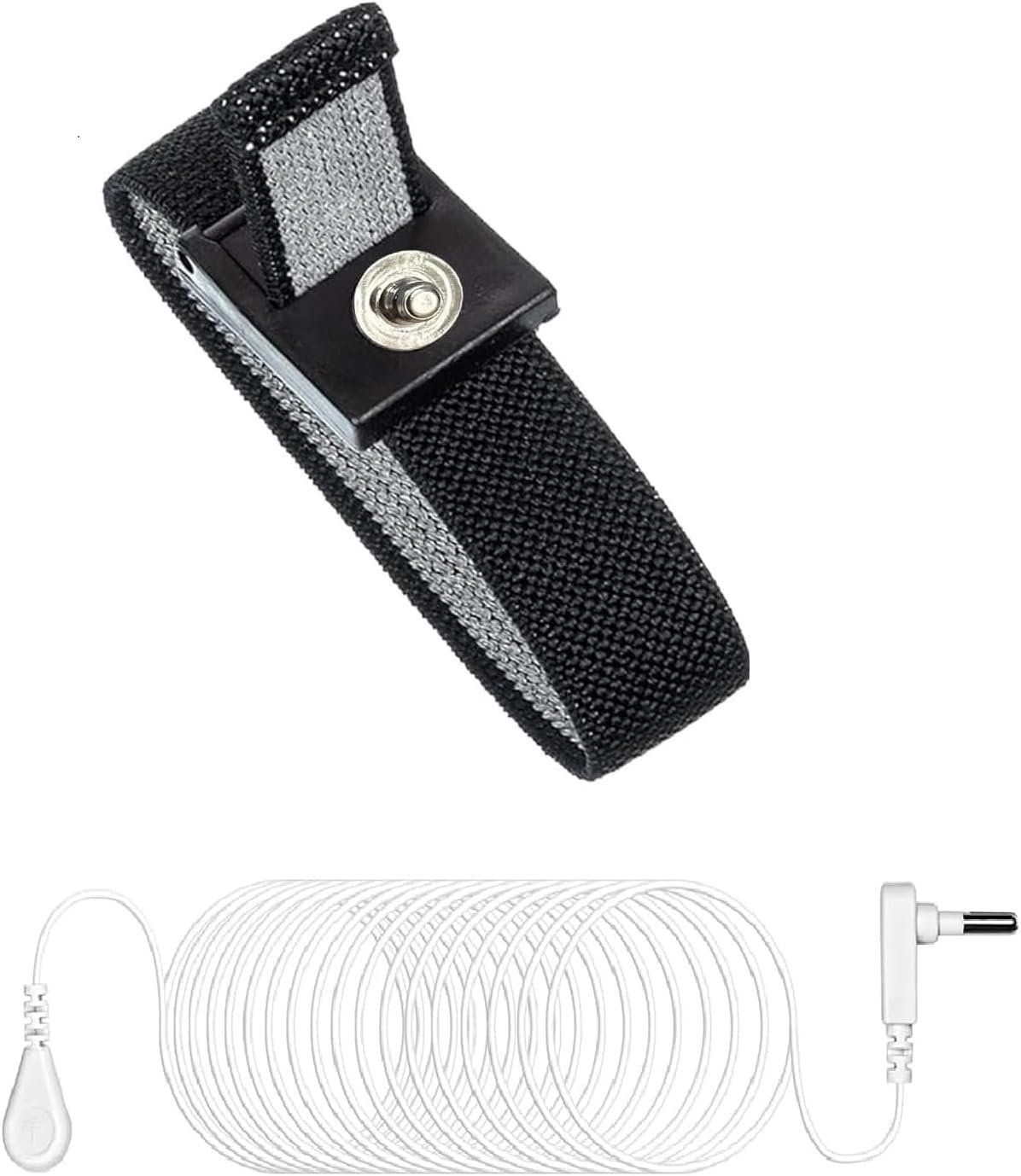 Grounding Wristband Grounding Bracelet Wrist Straps for Pain Relief Sleep Earth Connected Therapy Wrist Band with 15ft Cord