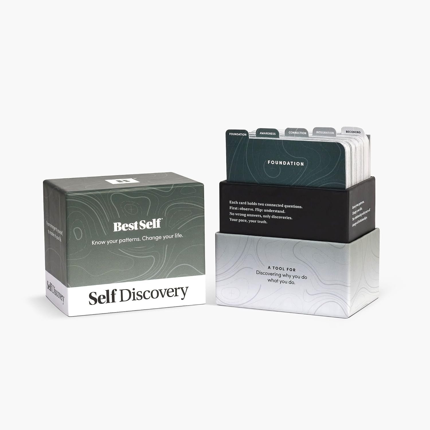 BestSelf Self-Discovery Deck – 50 Daily Prompts for Positive Affirmations & Personal Growth. Engage in Daily Thought & Improve Yourself!