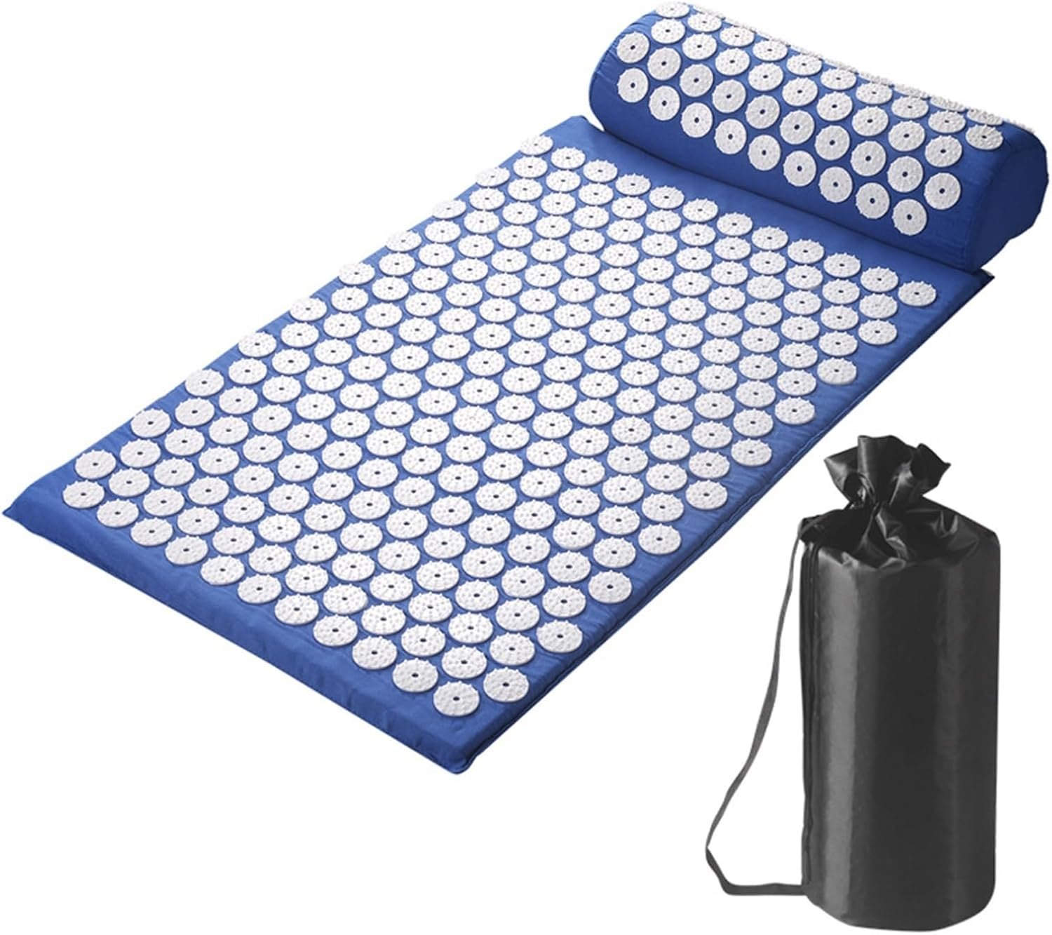 Acupressure Mat Acupressure Set Acupressure Mat with Pillow Acupressure Set Soothing Relaxation and Massage Relief from Back Pain Head and Neck Pain Suitable for Women and Men(Blue)