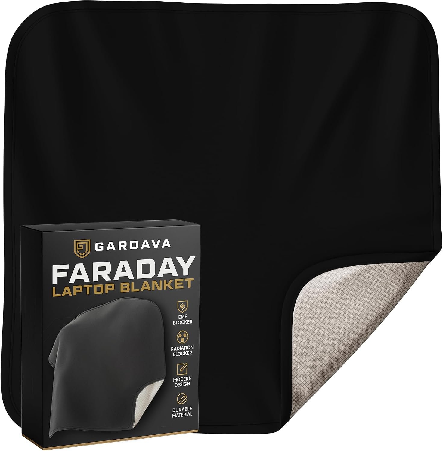 Faraday Blanket – New for 2026 – Protection Faraday Fabric Technology for Electromagnetic Shielding from Laptop, Cell Phone, and Wireless RF Emissions, 3rd Party Tested, Black