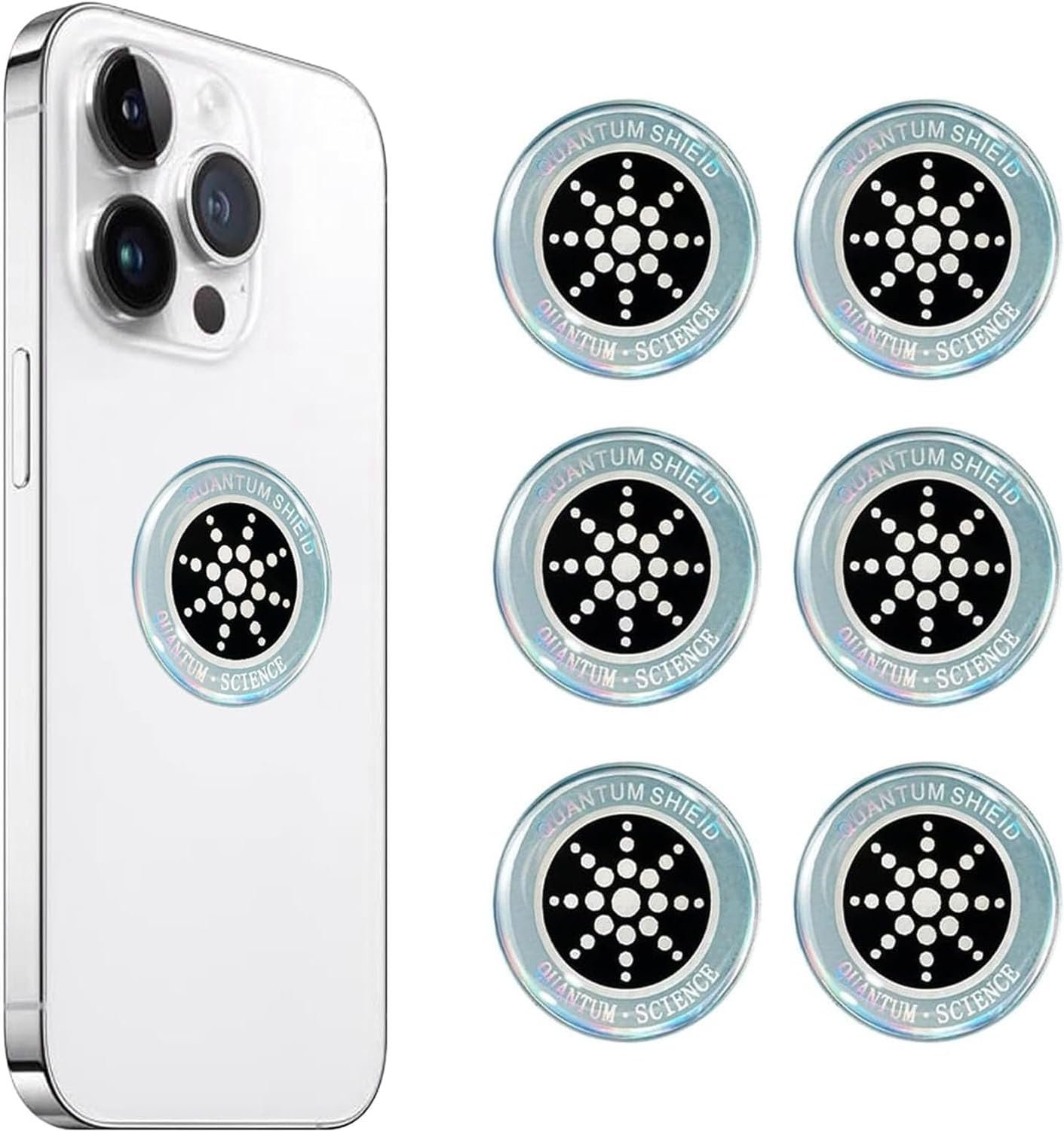 6Pcs Phone Protection Stickers Blocker Neutralize Shield Protection from Cell Phones cased and Electronic Devices Tablets Laptops Computers TV Monitors- Applies to Everyone ，Reusable