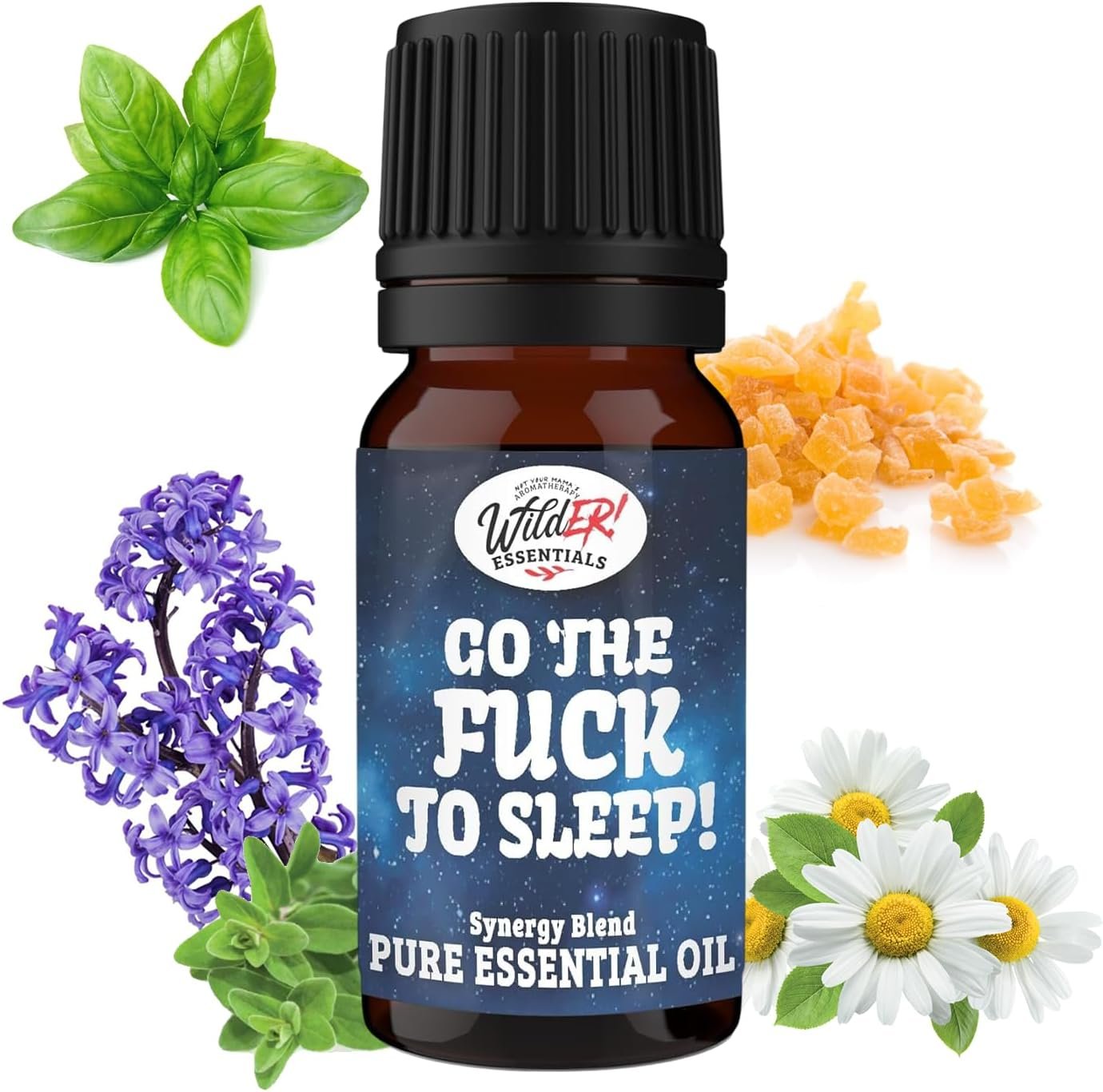 Wild Essentials Go The F to Sleep Essential Oil Blend, Soothing Bedtime Aromatherapy Oil for Diffusers, 100% Pure, Crafted in USA