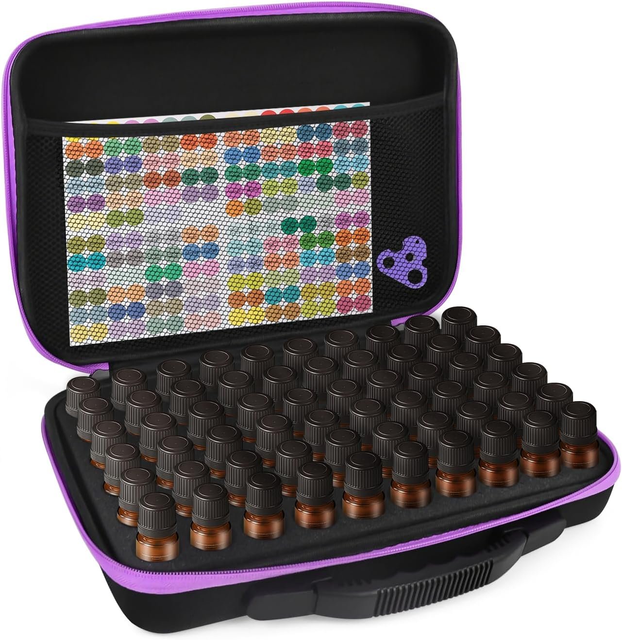 Essential Oil Storage Organizer,60 Bottle Essential Oils Case, Essential Oils Holders Organizer Essential Oil Bag Holds 5- 15ml Oils Bottle,Compatible with do Terra,Young Living,Vallejo,Army Painter