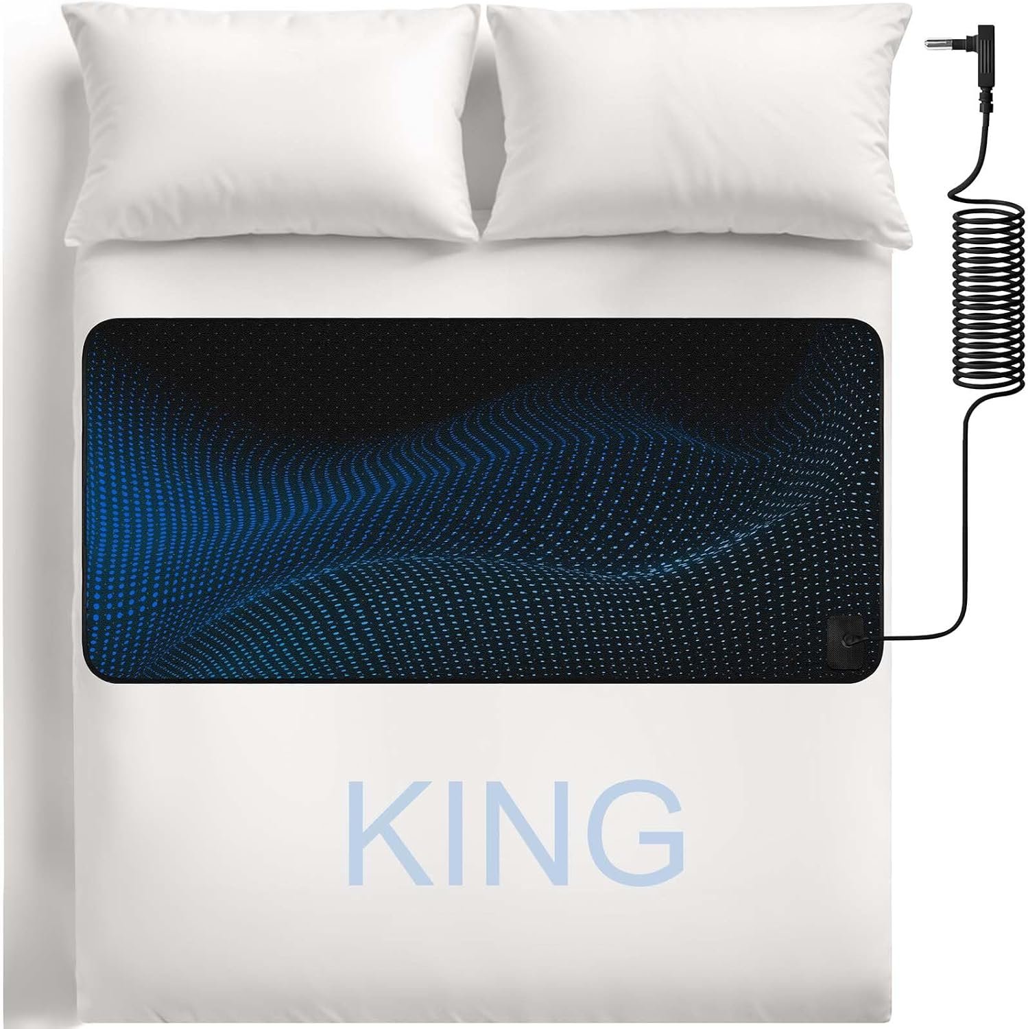 Grounding Mat for Bed, Grounding Mat for Sleeping, Tear-Resistant PU Leather Grounding Pad with Cord, Mattress Size Grounding Mat King (27″x78″, Charcoal)