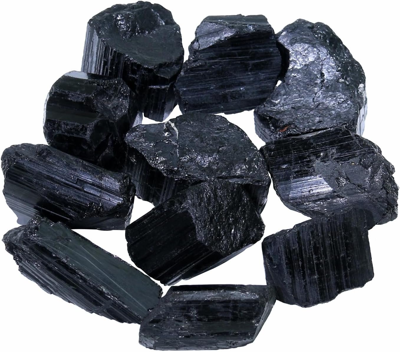 Black Tourmaline Crystals, Bulk Crystals, Crystals and Healing Stones, Rocks for Tumbling, Amathesis Crystal, Raw Crystals Bulk, Calcite Crystal for Decoration, Wicca, Reiki, Chakra, Energy(1LB)