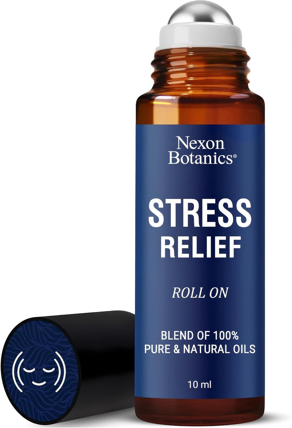 Stress Relief Essential Oil Roll-On 10 ml for Aromatherapy and Relaxation | Pre-Diluted Blend of Calming Essential Oils with Lavender, Geranium & Frankincense Oils – Nexon Botanics