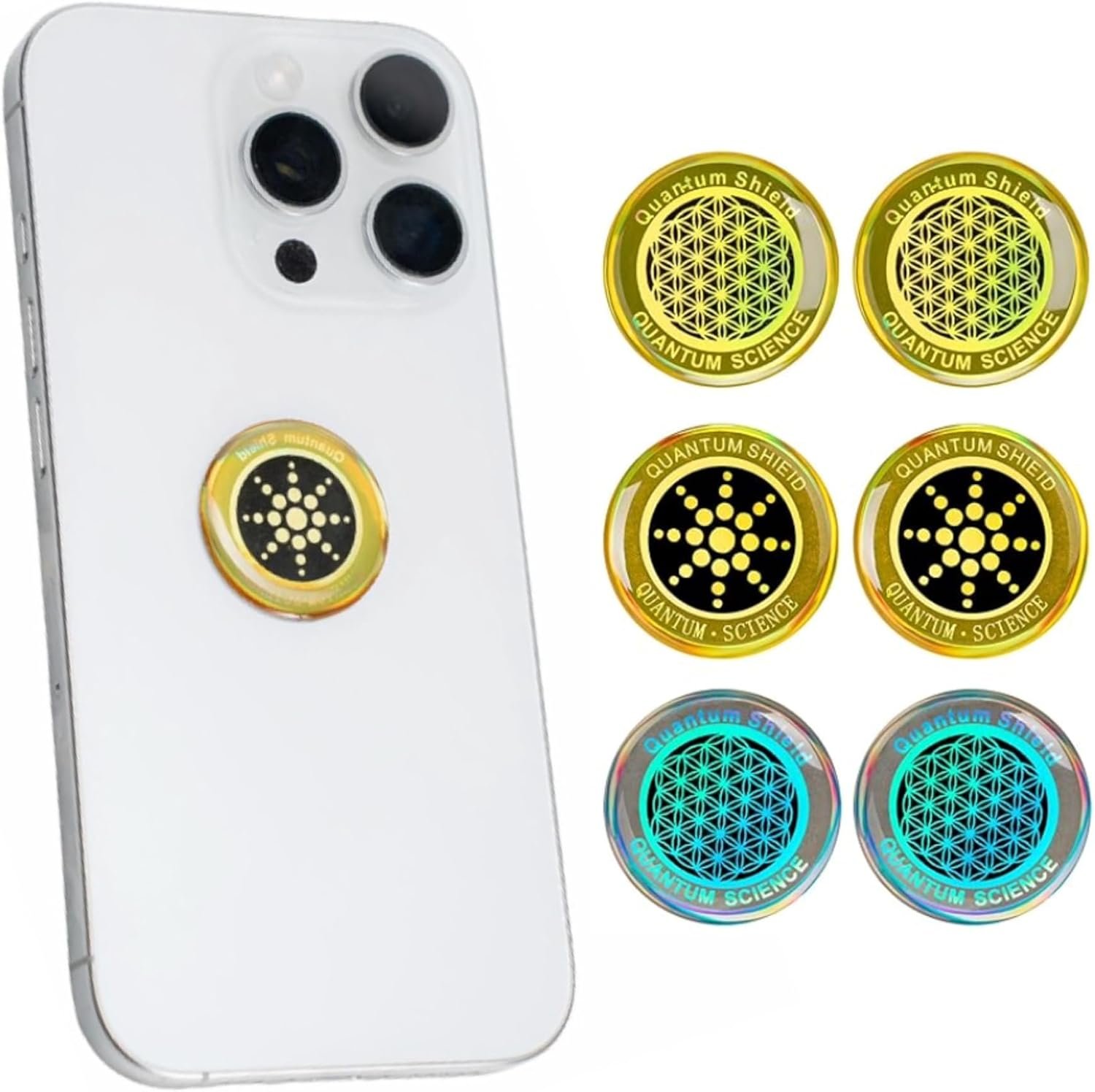 Generic EMF Stickers Blocker Neutralize Shield Protection for Cell Phones cased and Electronic Devices WiFi 5G Tablets Laptops Computers TV Monitors (6 Pcs Multi Colour)