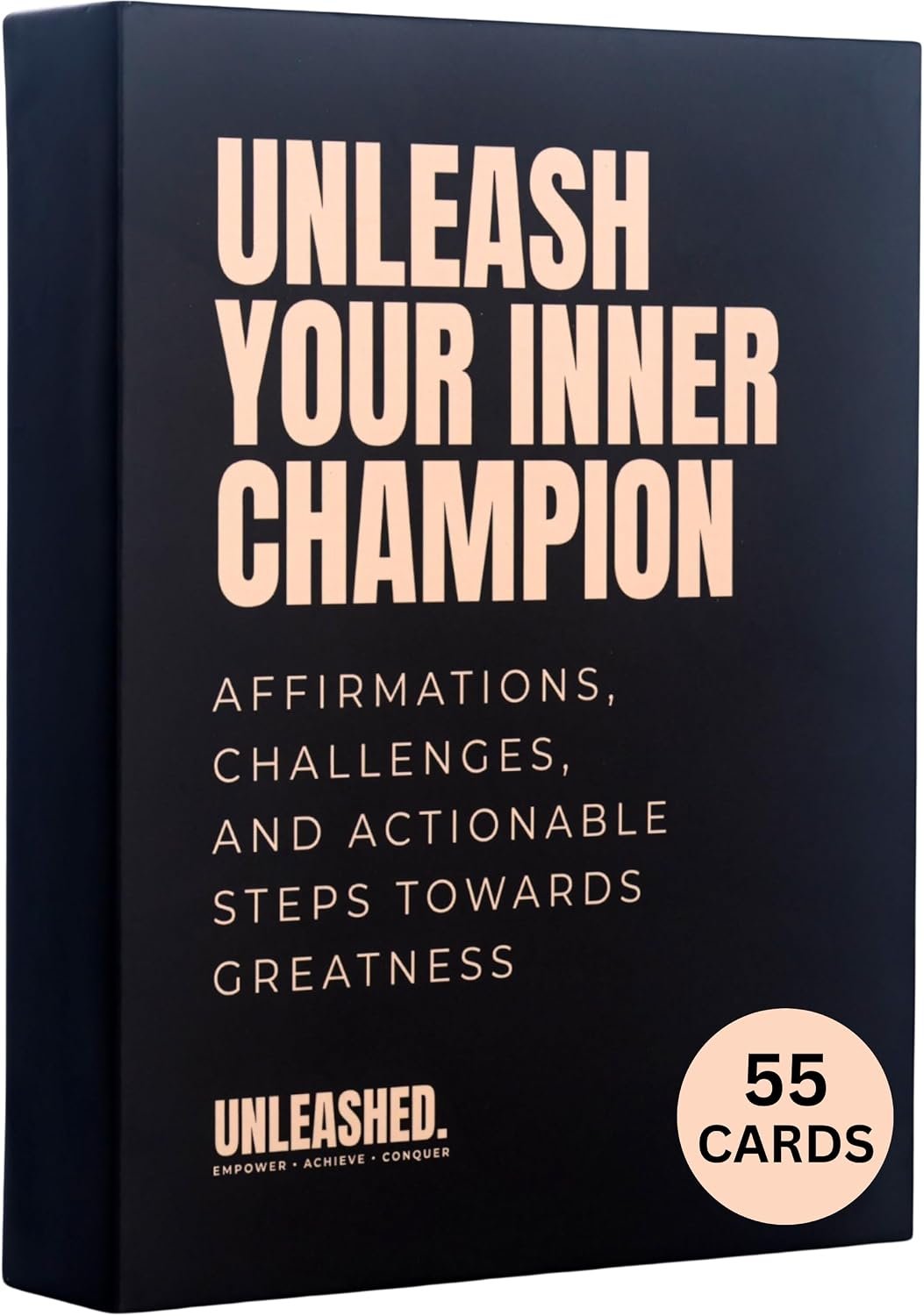 Daily Affirmation Cards to Unleash Your Best Self – 55 Cards for Driven Men & Women for Birthday, New Job, Promotion, Personal Growth, | Motivational Gifts for Husband, Boyfriend, Employees, Athletes