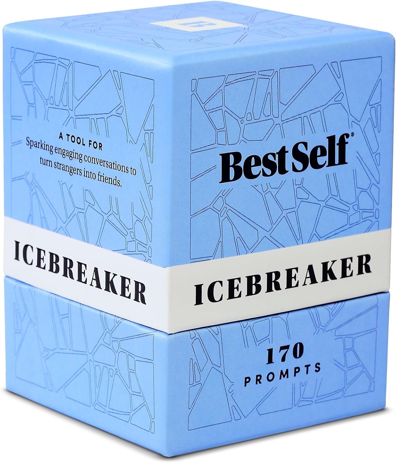 BestSelf Icebreaker Card Deck – 170 Conversation Starters to Spark Meaningful Connections | Ice Breaker Game for Adults, Friends & Couples | Date Night, Team Building & Family Card Game