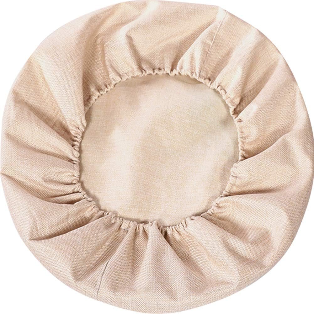 Round Floor Pillow Cover Tatami Floor Cushion Cover Straw Japanese Futon Cover Meditation Seating Ottoman Throw Protector for Living Room Indoor Outdoor Beige,19.69 inches
