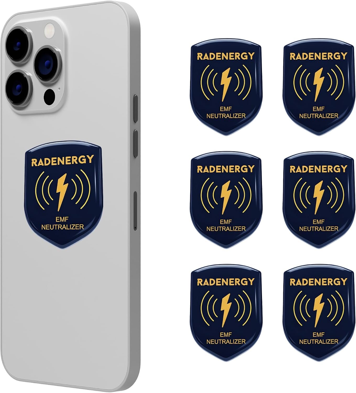 EMF Neutralizer Stickers, EMF Blocker Stickers, Shield Protection for Phones, Tablets, Laptops, and WiFi Devices, Shield Neutralizers for Home and Office Protection (6)