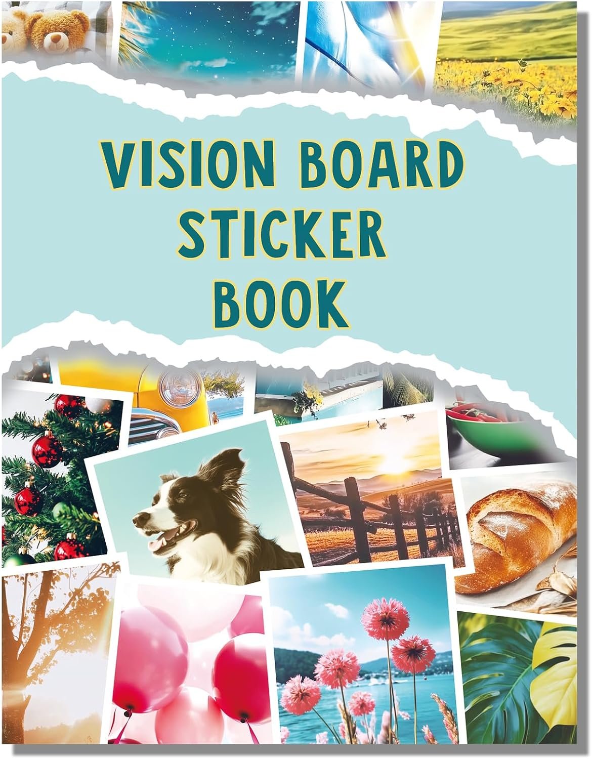 Sawnfay Vision Board Book – 2026 Vision Board Sticker Book, with Motivational Images & Quotes, Vision Board Kit & Supplies for Women