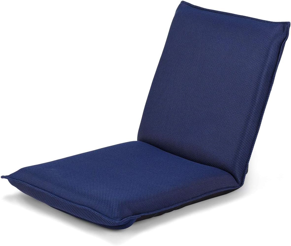 Giantex Adjustable Mesh Floor Sofa Chair, 6-Position Multi-Angle Padded Floor Chair, Cushioned Back Support Versatile, Video Game Chairs for Meditation Seminars Reading TV Watching or Gaming