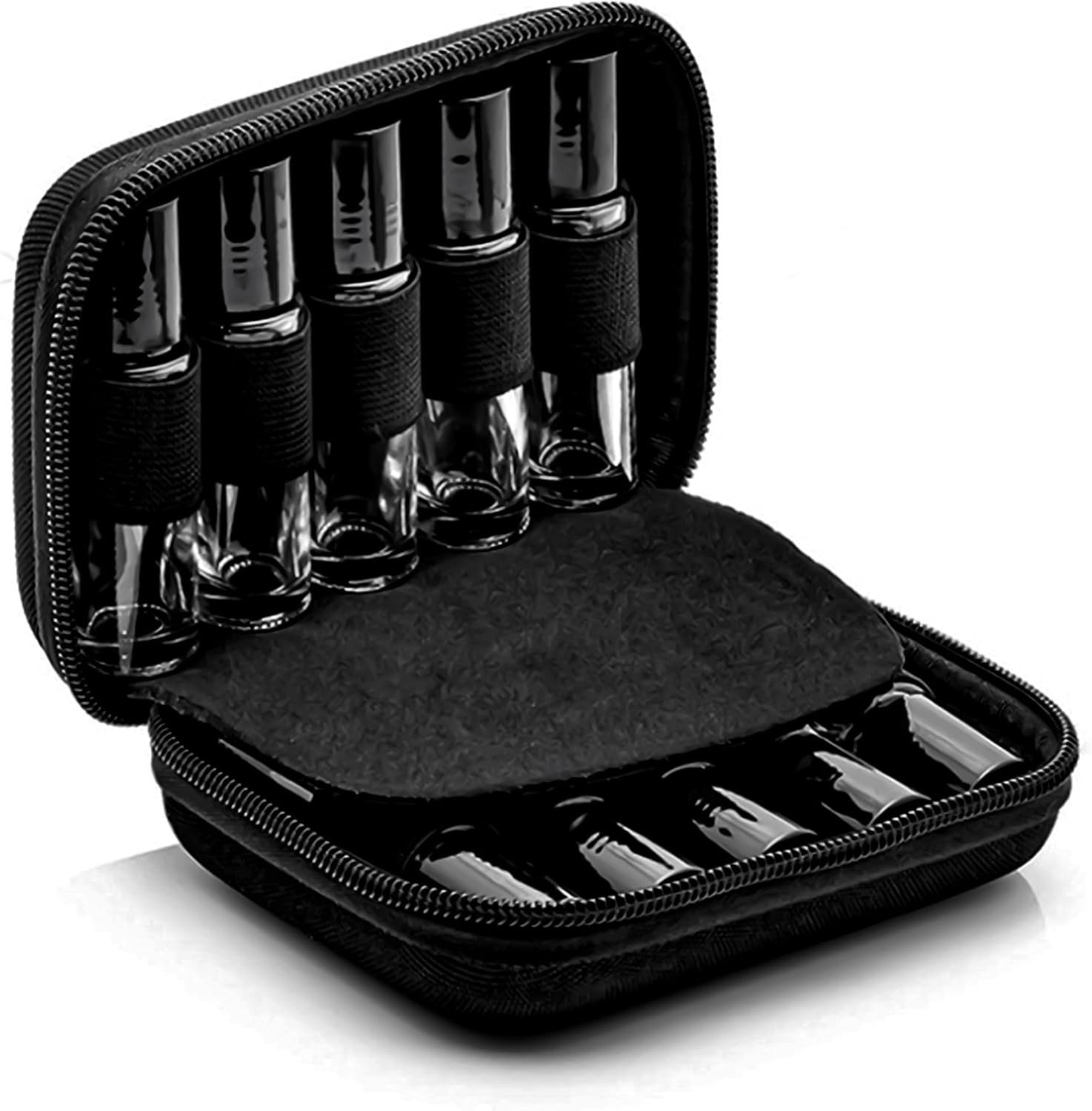 Essential Oil Carrying Case Holds 10 Bottles (5/10/15ml), Hard Shell Roller Bottles Storage Bag, Travel Portable Essential Oils Bottles Organizer