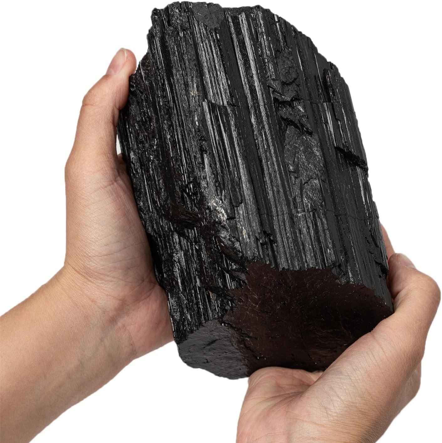 Large Raw Black Tourmaline Crystal Natural Rough Stone Healing Crystals for Meditation Reiki Energy Decoration 4-6lbs