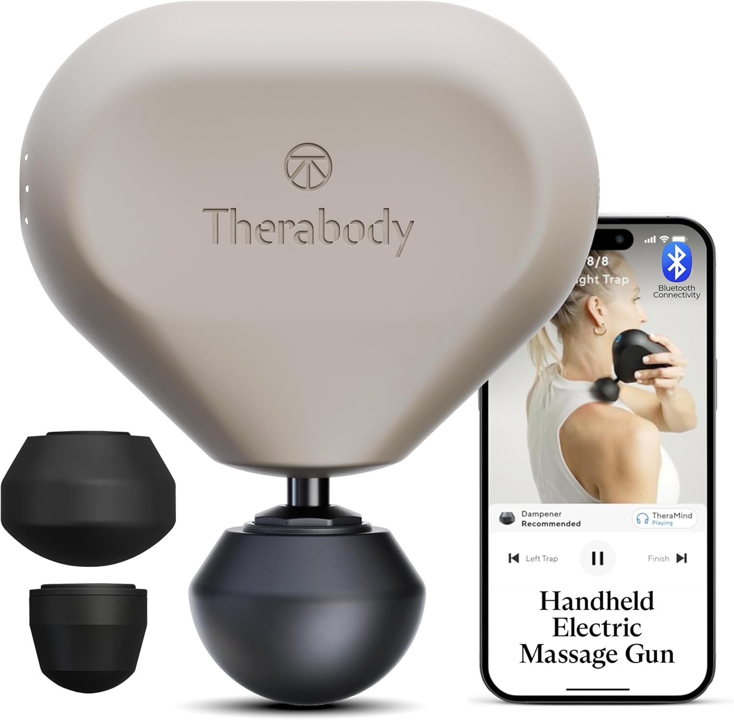 TheraGun Mini (3rd Generation) by Therabody – Ultra-Portable Massage Gun and Travel Essential for Fast, Effective Pain and Tension Relief Anywhere (Oat)