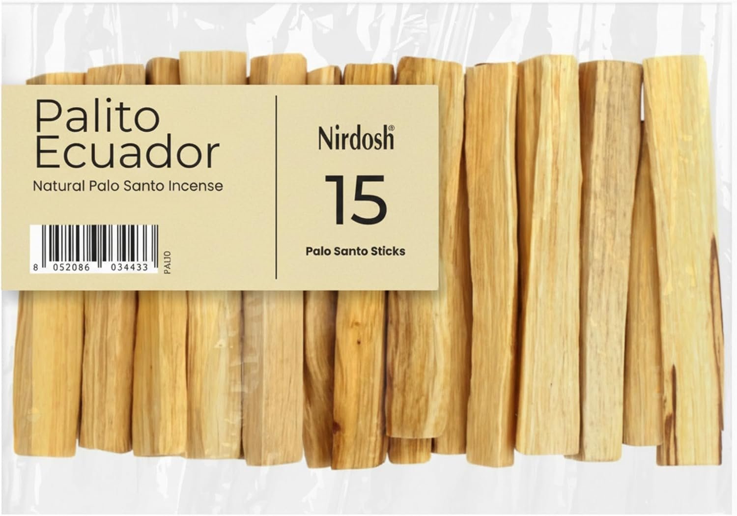 Authentic Palo Santo Wood Sticks – Natural Smudging Incense for Meditation, Yoga, and Home Energy Cleansing – Sourced Ethically – Choose Your Pack Size (15 Sticks)