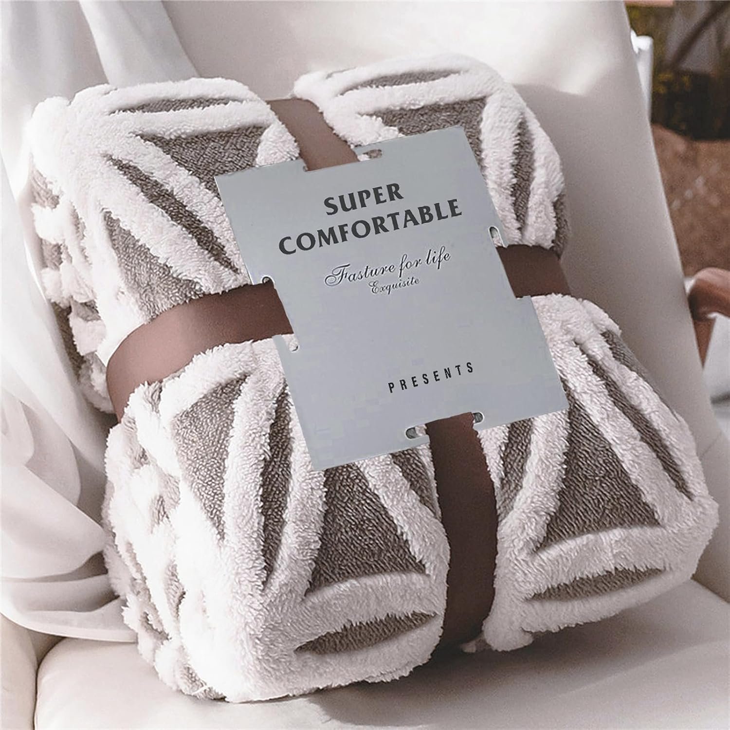 LOMAO Sherpa Fleece Blanket Gifts for Mom Dad Cozy Soft Throw Blanket for Women Men Birthday Gifts Dual Sided Couch Sofa Bed Blanket (Grey,51×63)