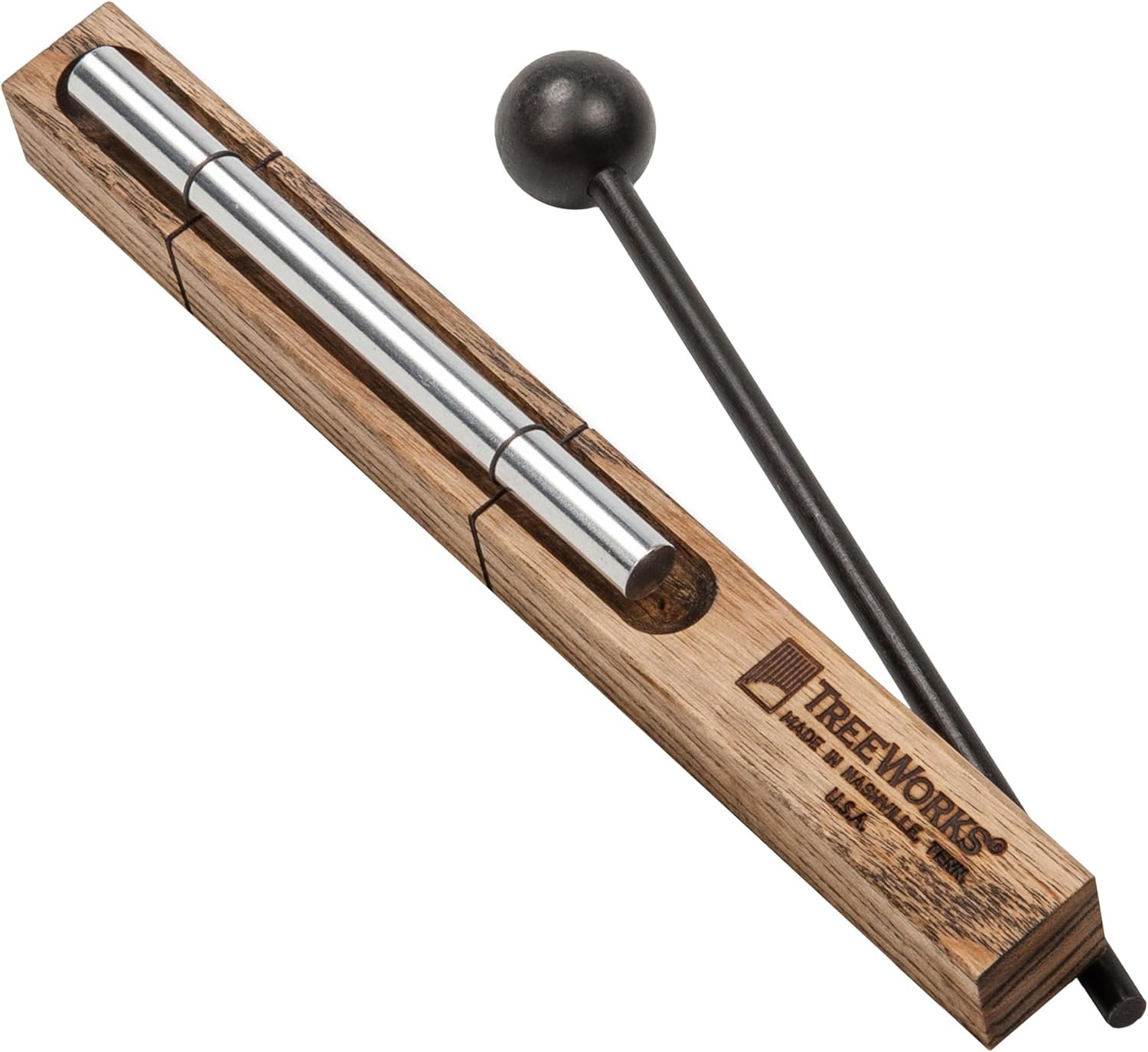 TreeWorks Chimes Energy Chime, Single Note –– MADE IN U.S.A. –– For Meditation, Classrooms, Sound Healing or Yoga, Includes Mallet