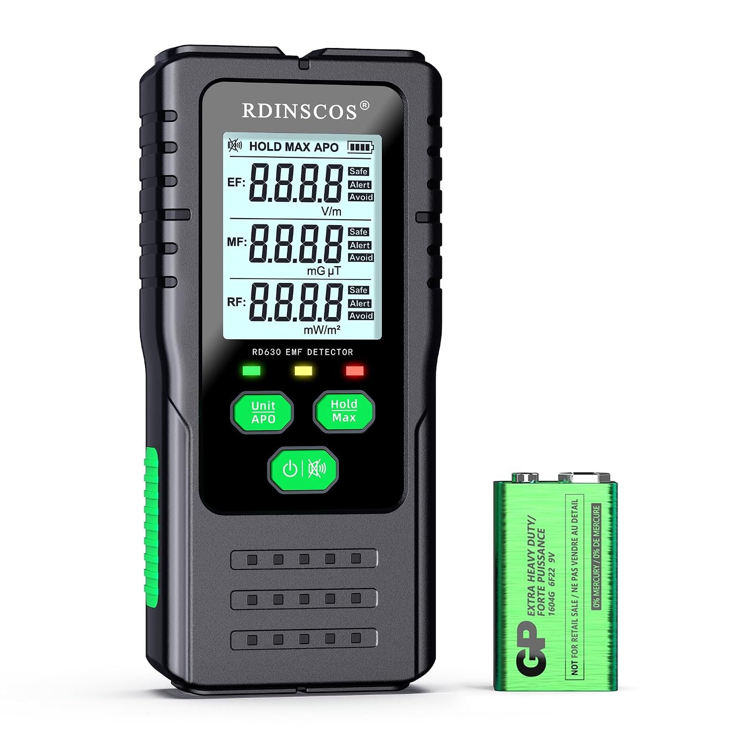 EMF Detector Meter RDINSCOS | Detects 3 Types of Electromagnetic Radiation