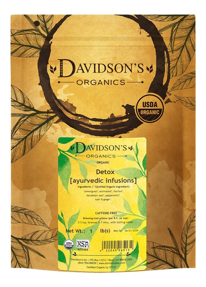 Davidson’s Organics, Ayurvedic Infusions, Detox, Loose Leaf Tea, 16-Ounce Bag