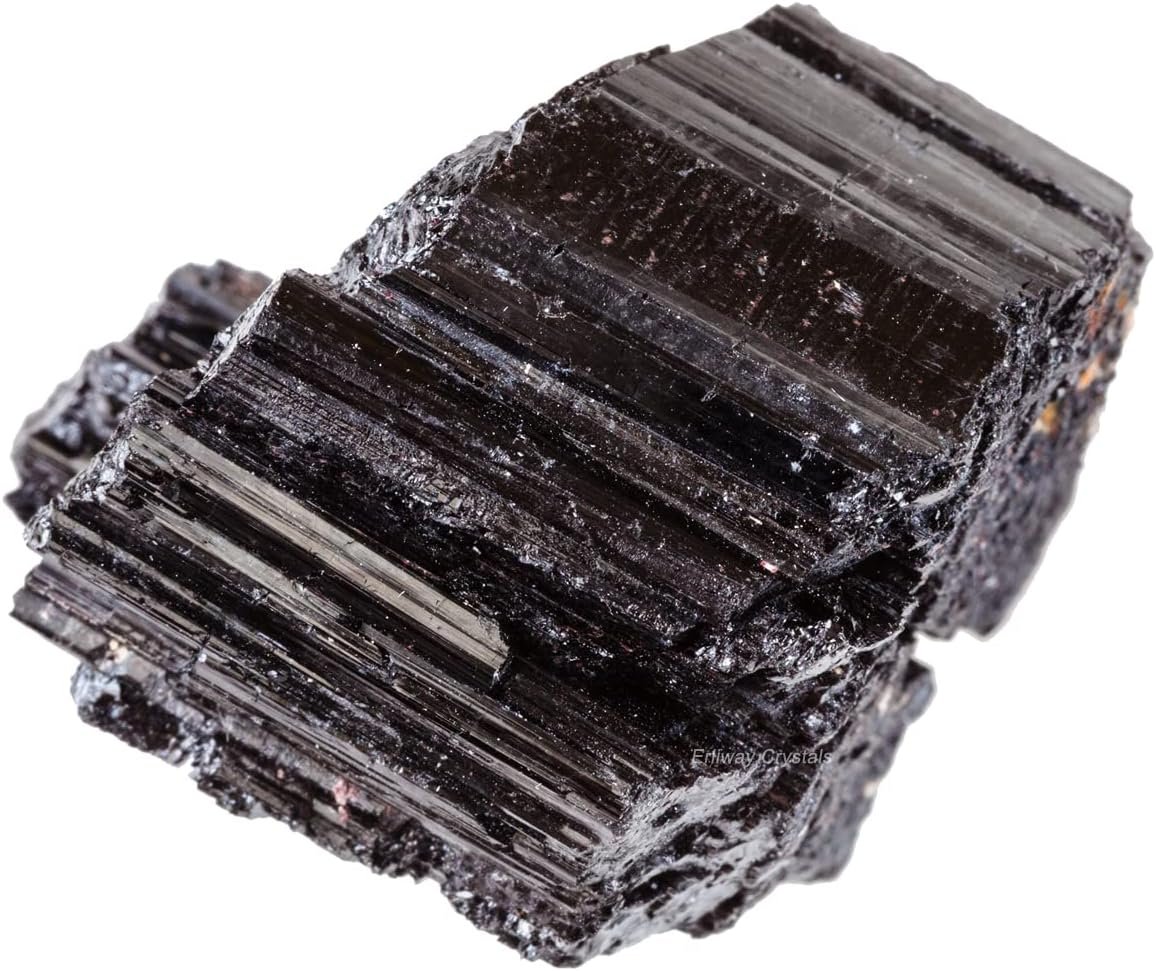 Black Tourmaline Raw Crystals, Large 1.25-2.0″ Healing Crystals Natural Rough Stones Crystal for Tumbling, Cabbing, Fountain Rocks, Decoration, Polishing, Wire Wrapping, Wicca & Reiki