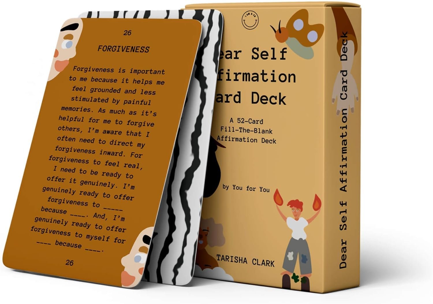 I AM & CO Dear Self Affirmation Cards Deck – 52 Card Deck – Self Love Affirmation Cards with Fill in the Blank Prompts – Daily Affirmations for Mindfulness, Motivation, Self Care & Personal Growth