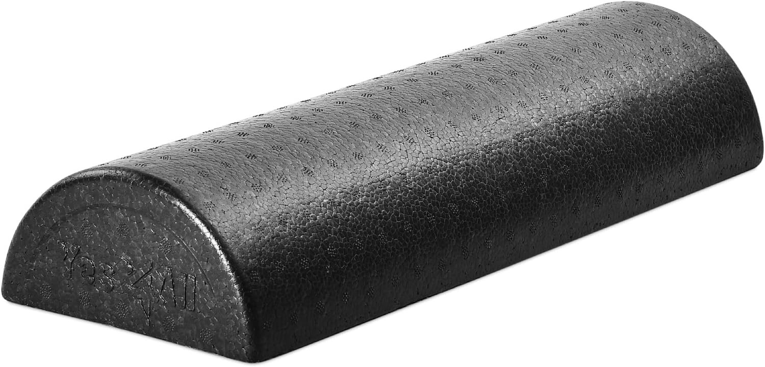 Yes4All High-Density EPP Half Round Back Roller Foam, Exercise Foam Roller for Yoga, Pilates & Stretching – 12, 18, 24, 36 inch