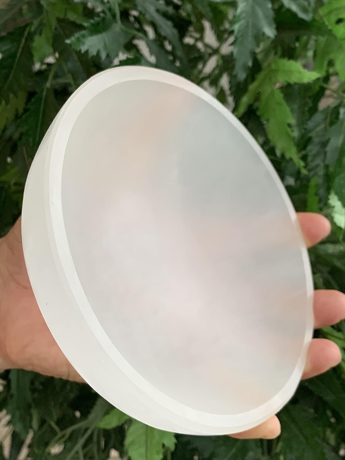 GAF TREASURES Extra Large Selenite Bowl, 6″ Gemstone Carved Selenite Crystal Charging Bowl, Large Selenite Crystals Bowl For Smudging and Reiki