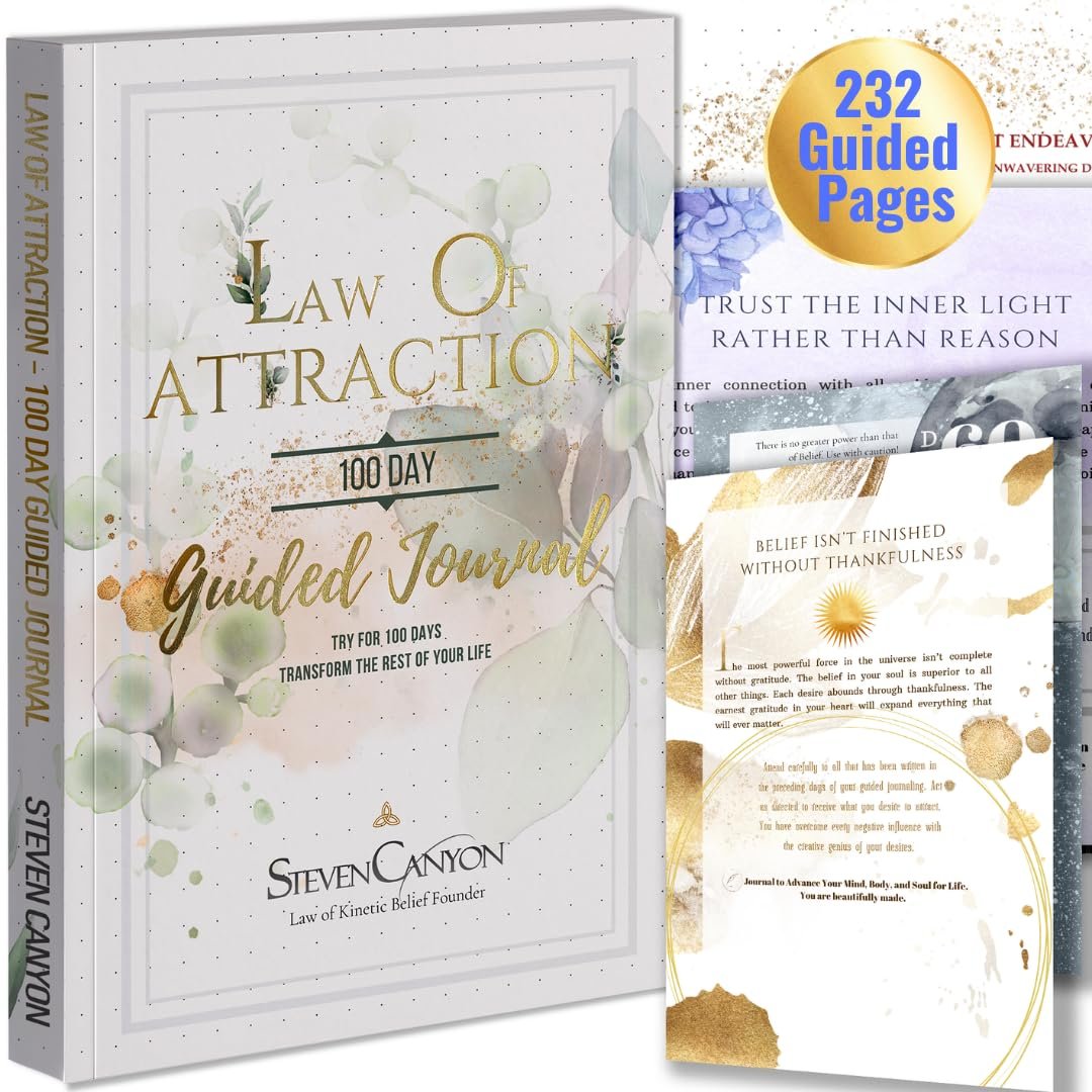 Law of Attraction 100-Day Guided Journal – Premium Quality, Full Color and Daily Prompts