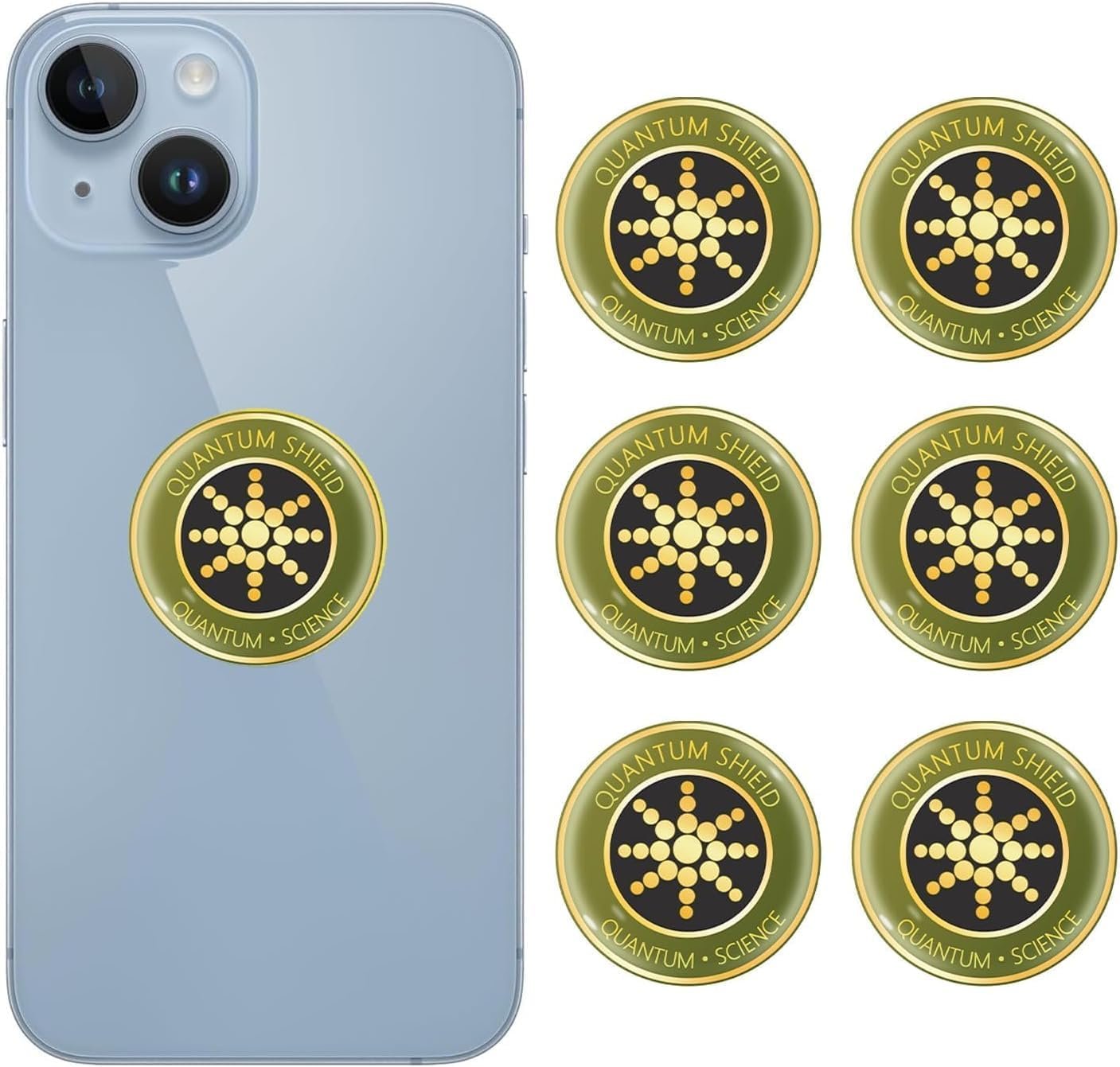 EMF Blocker for Cell Phones Stickers Neutralize Shield Protection cased and Electronic Devices WiFi 5G Tablets Laptops Computers (6 Pcs Golden)