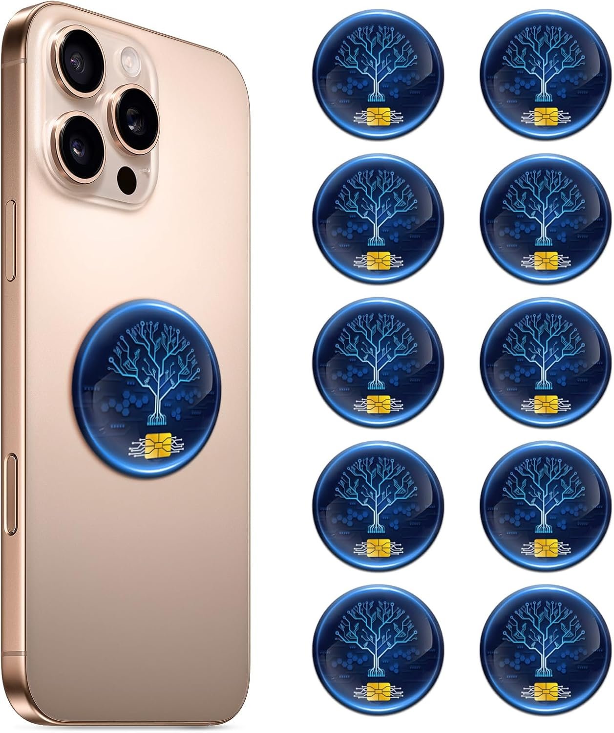 10 Pcs Phone Protection Stickers Neutralizers for Smart Phones/Tablets/Laptops/Computer/WiFi/Priner/TV Electronic Devices