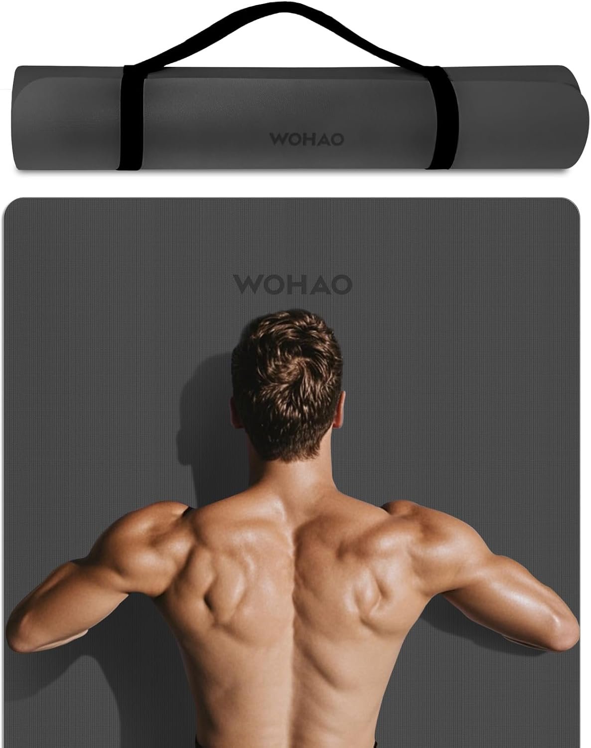 Extra Wide & Thick 8mm Yoga Mat, 72″x31.5″ Large Non Slip Exercise Mat, Premium POE Material for Superior Cushioning & Stability, with Strap for Home Gym, Pilates