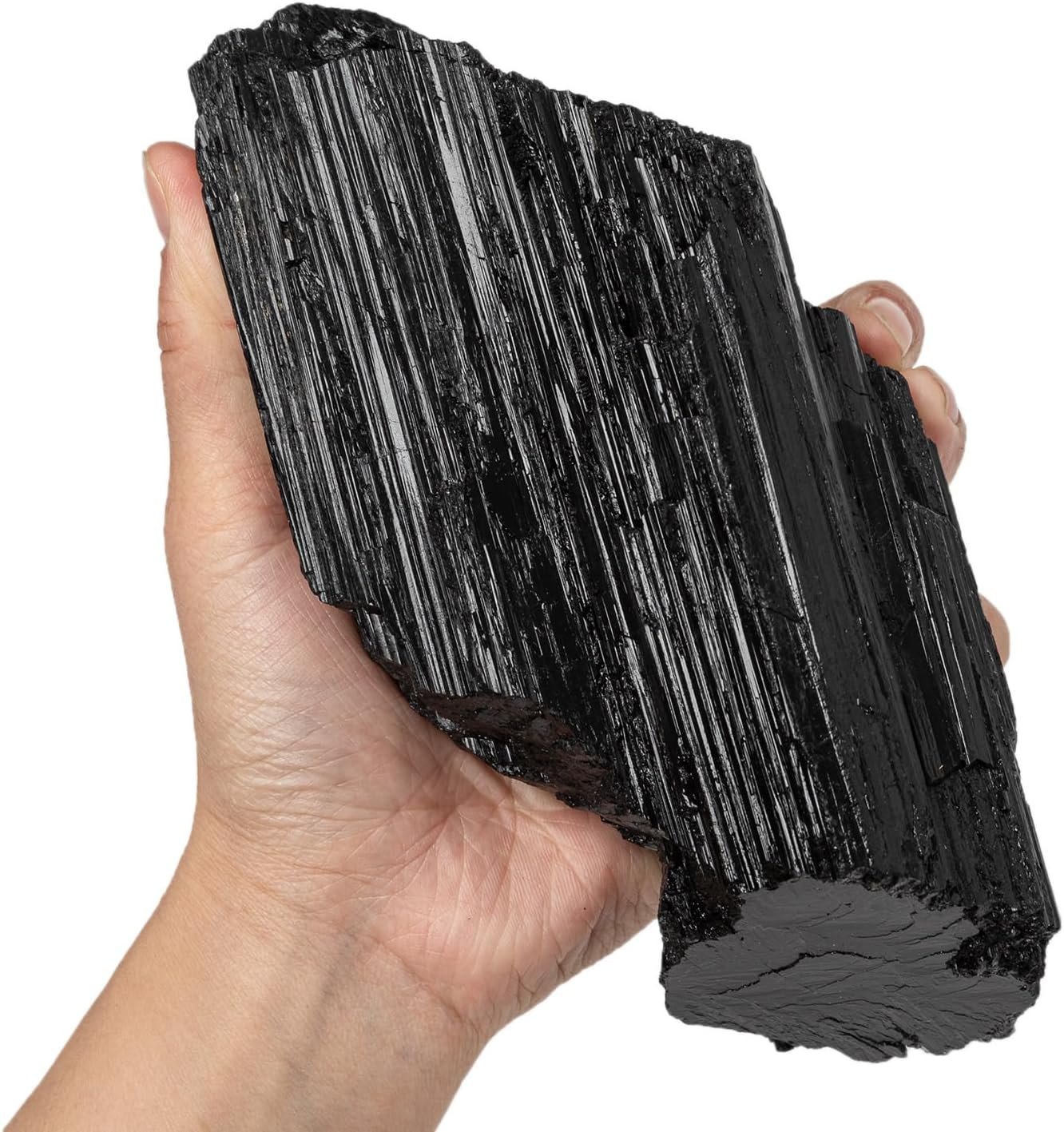 Large Raw Black Tourmaline Crystal Natural Rough Stone Healing Crystals for Meditation Reiki Energy Decoration 3-4lbs