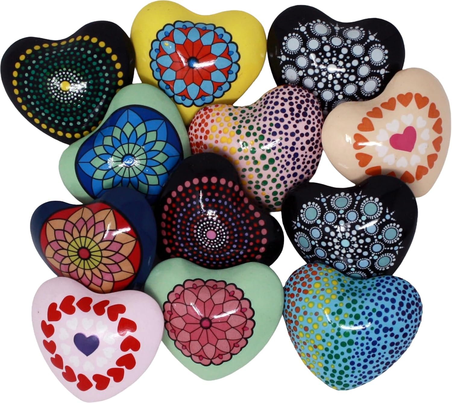 GeoCentral Mandala Heart Chime Assorted (1 piece Randomly Chosen)