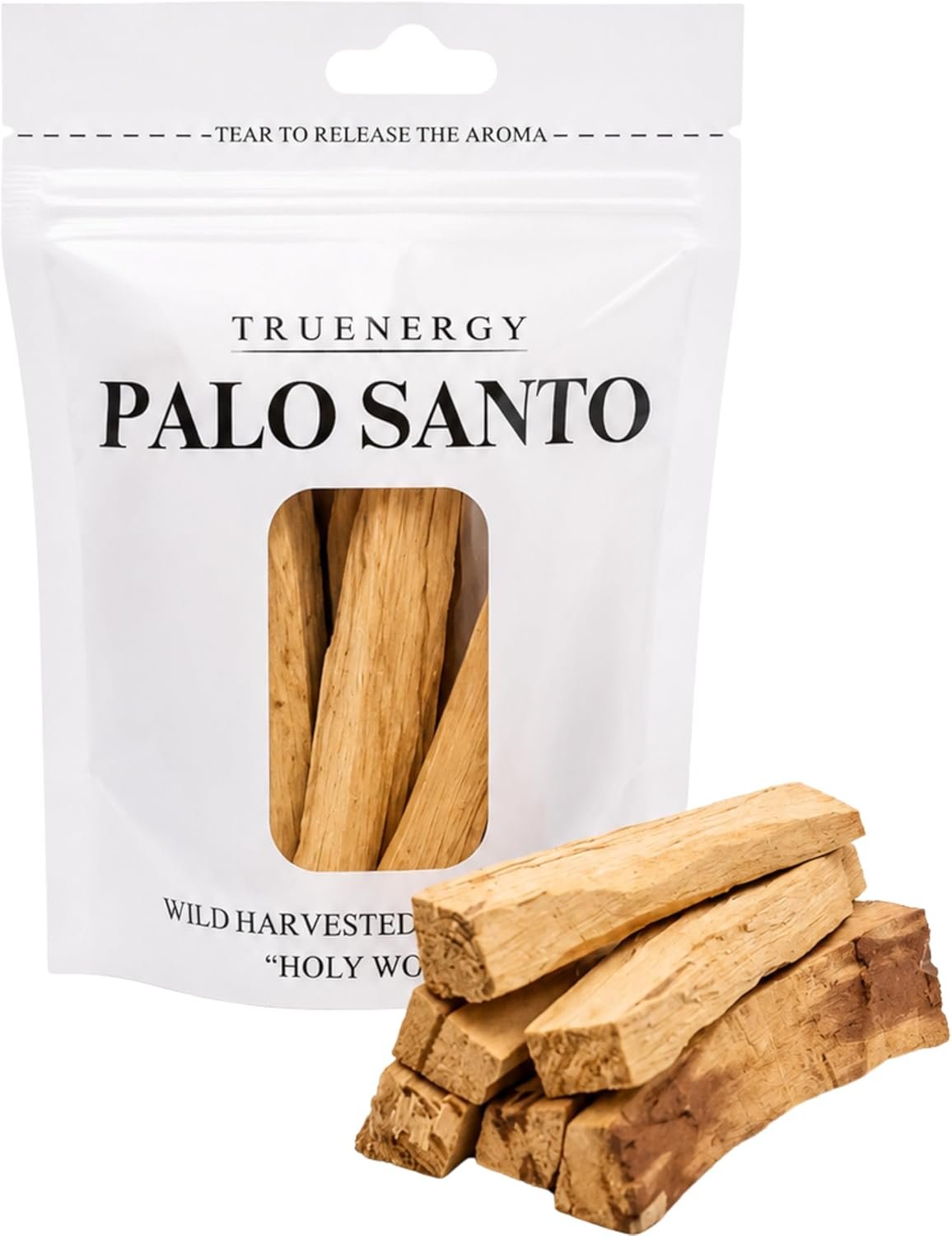 TruEnergy Palo Santo Sticks from Peru | (6 Sticks) Authentic Real PaloSanto, Sustainably Harvested Bursera Graveolens Smudging Wood for Cleansing, Meditation & Rituals (6-Pack)