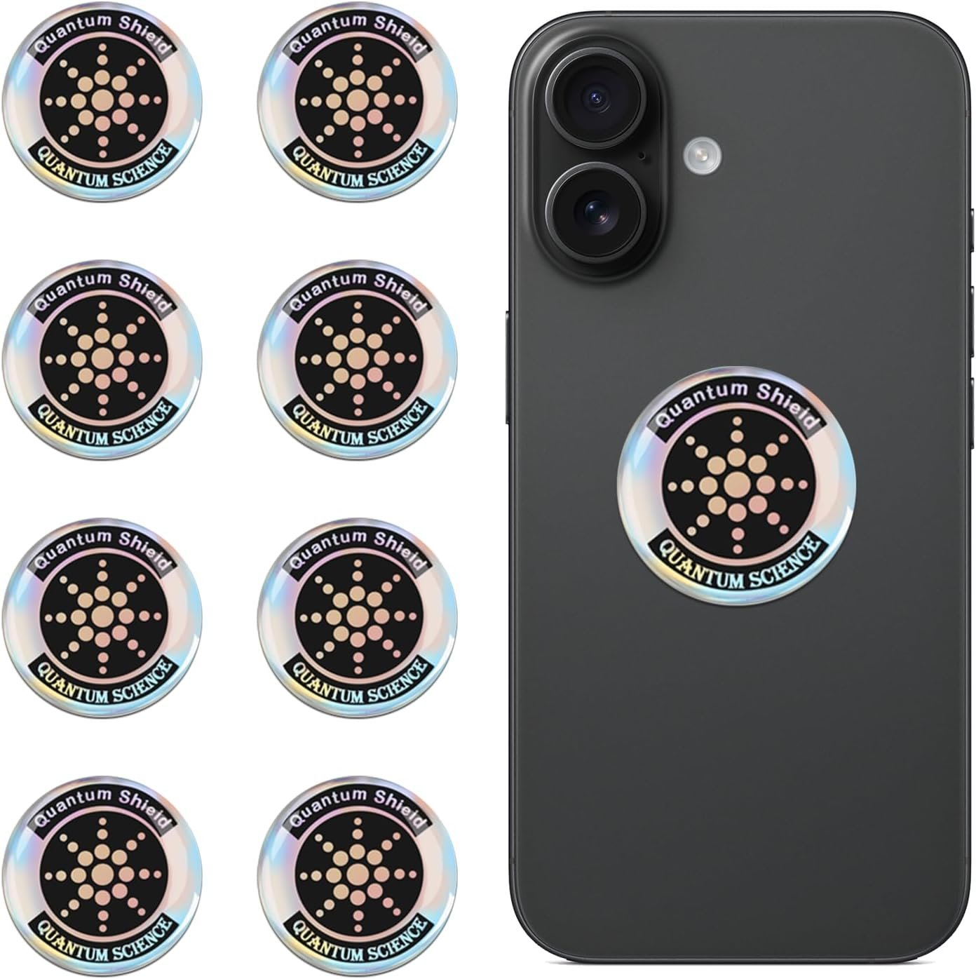8 Pieces of Cell Phone Protection Neutralizers Stickers, Blockers Equipment Stickers for All Phones Tablets Laptops Computer WiFi All Devices Silvery