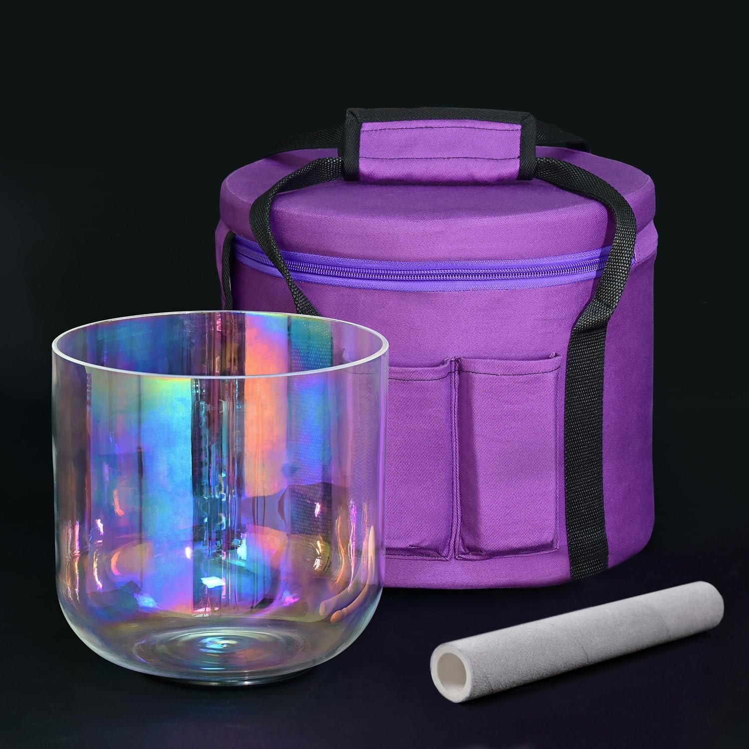 440HZ 7 inch F Note Cosmic Light Clear Quartz Crystal Singing Bowl