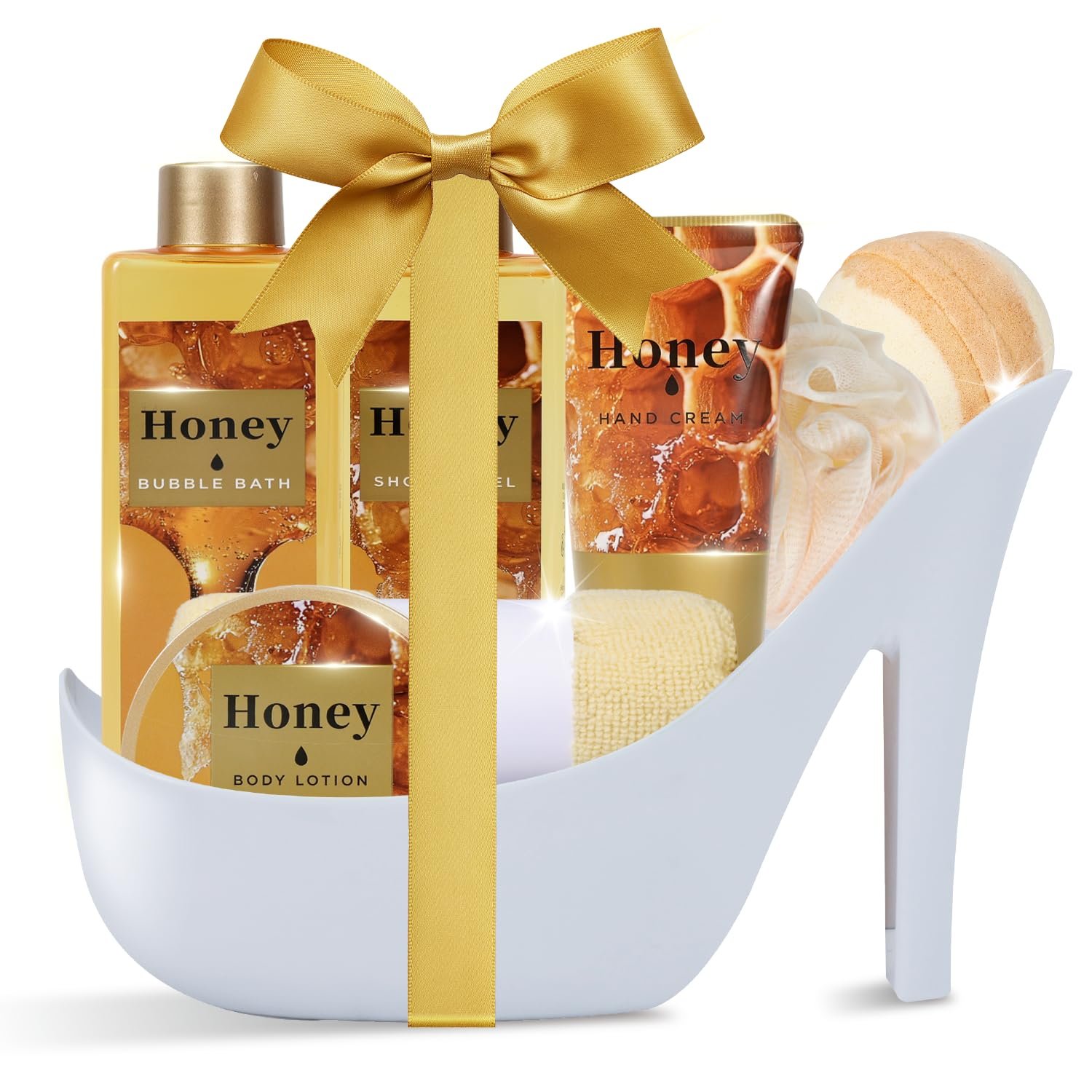 Spa Luxetique Gifts for Women High Heel Gift Set for Women 8pcs Spa Gift for Womens Nourishing Honey Birthday Gifts for Womens Mom Grandma Wife Coworker