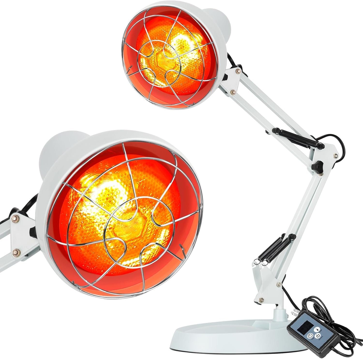 Profey Infrared Lamp, 150W Infrared Red Light Therapy Lamp with Stand Timer, Infrared Heat Lamp for Body Neck Shoulder Joints Back