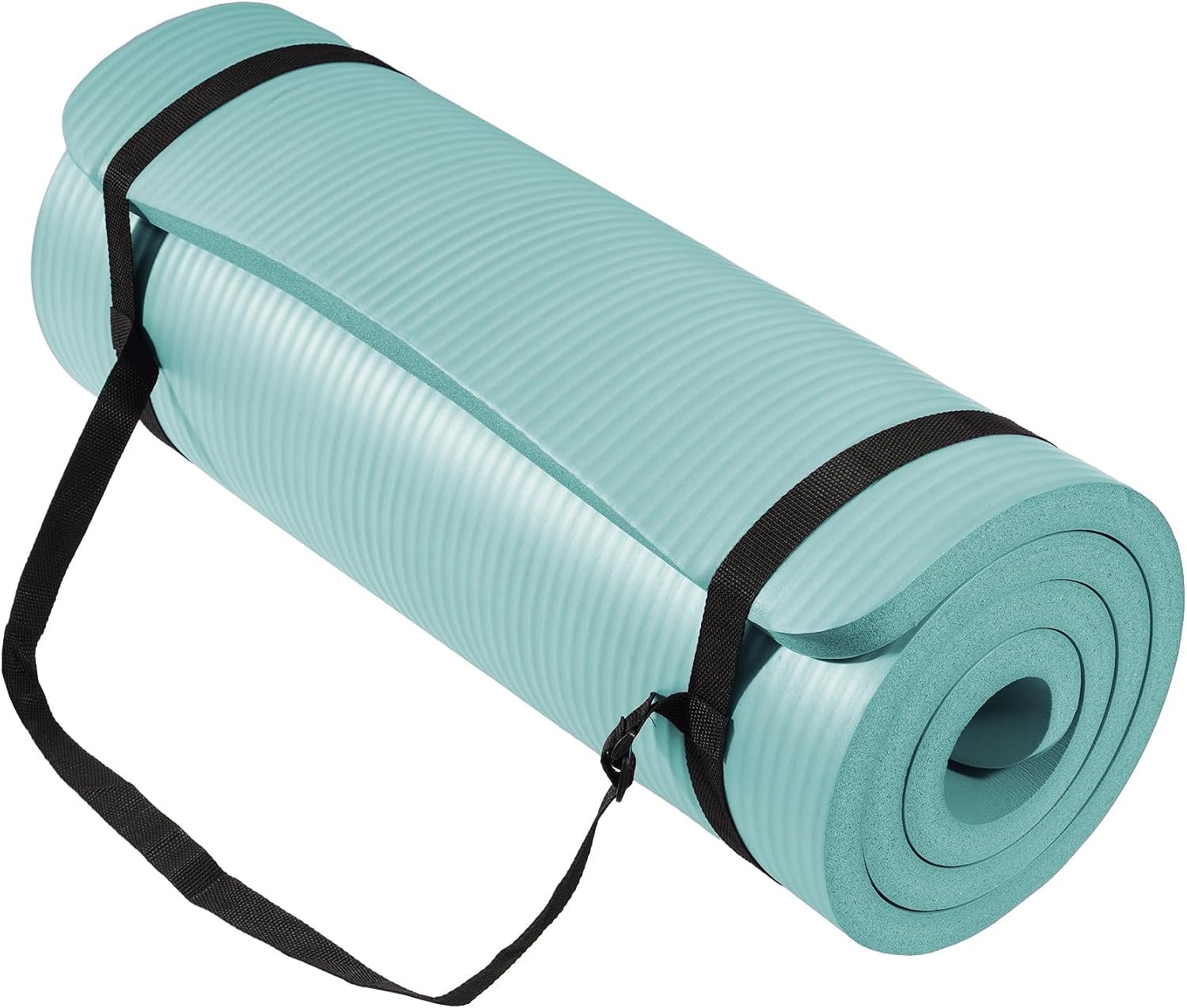 Fitvids 1 Inch Thick Yoga Mat 71×24 Inch – Non Slip Workout Mat with Carry Strap, Multiple Colors – Versatile Exercise Mat for Home, Gym, Pilates, Meditation – For All Skill Levels